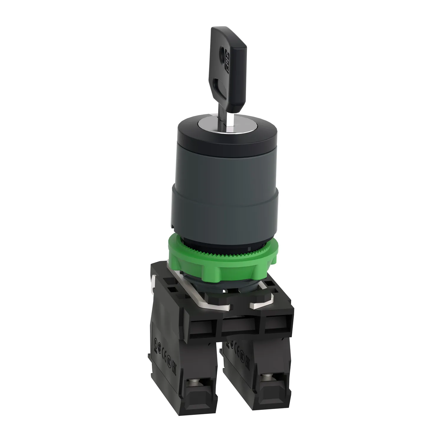 Schneider XB5AG33 - Şalter: anahtarlı çevirmeli; 22mm; Kalıcı poz: 3; NA x2; siyah; yok