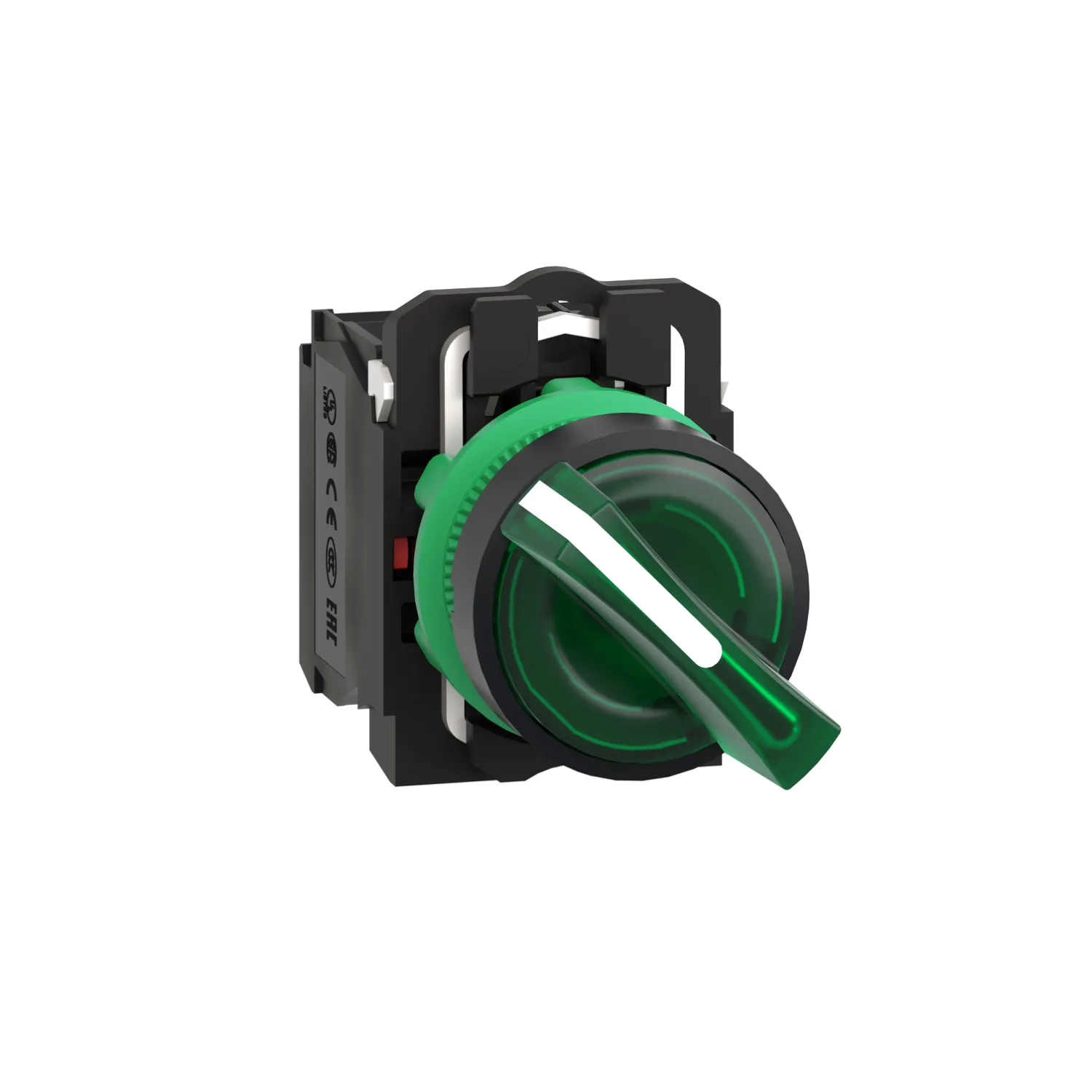 Schneider XB5AK123B5 - Anahtar: döner; 22mm; Sabit poz: 2; NC + NO; yeşil; LED; 24V; IP66