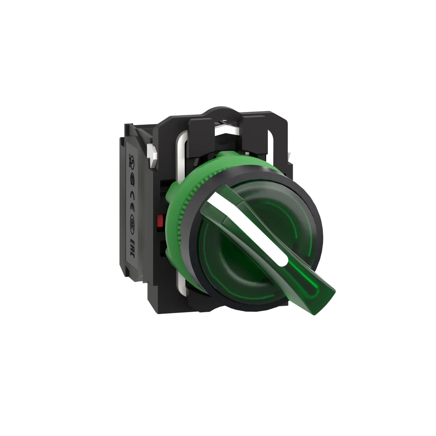 Schneider XB5AK123M5 - XB5AK123M5 - Anahtar: döner; 22mm; Sabit poz: 2; NC + NO; yeşil; LED; 230V; IP66