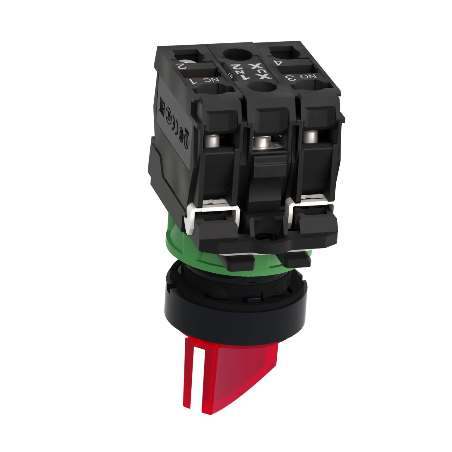XB5AK124B5 - Anahtar: komütatör; 22mm; Kalıcı poz: 2; NK + NA; kırmızı; LED; 24V; 3A/240VAC - 6