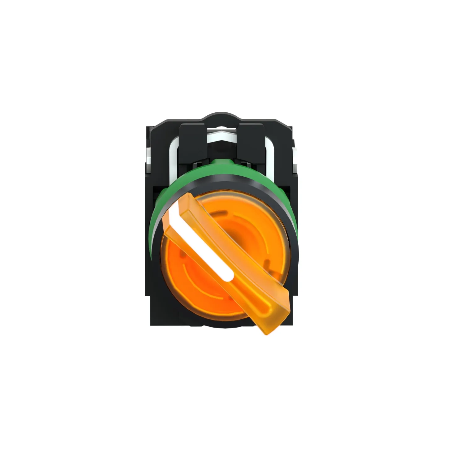 Leuchtwahlschalter, Harmony XB5, Kunststoff, orange, 22mm, universelle LED, 2 Stellungen, 1S + 1Ö, 230-240V AC - 5