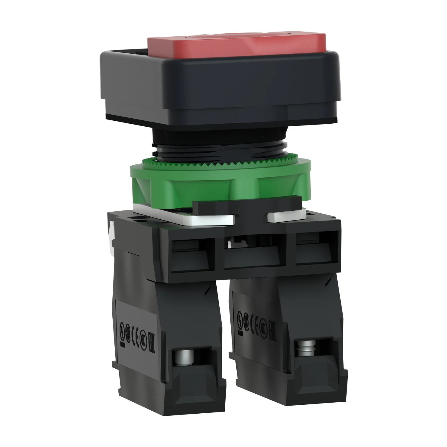Schneider XB5AL73415 - XB5AL73415 - Anahtar: çiftli; 22mm; Kalıcı poz.: 1; NK + NA; yeşil/kırmızı; yok; IP66