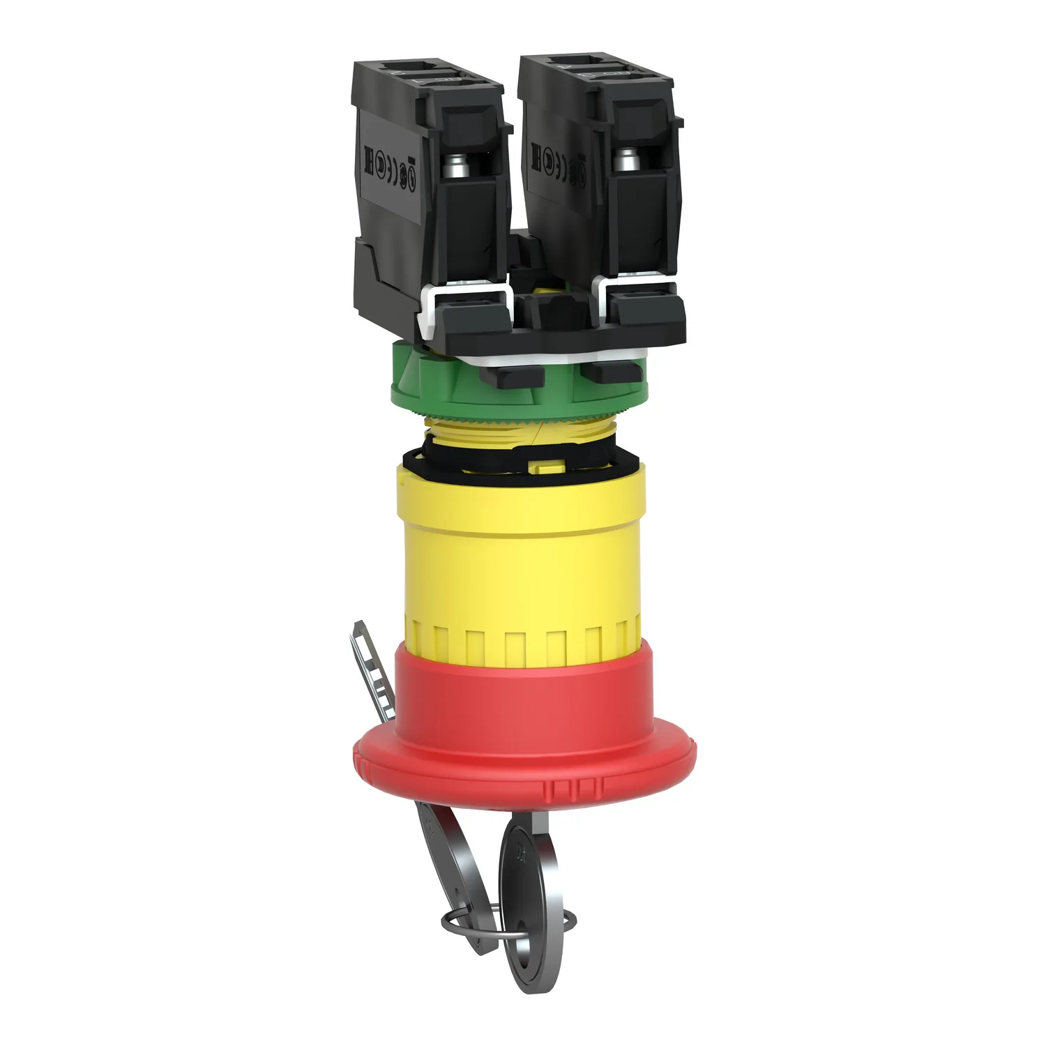 XB5AS9445 - Anahtar: anahtarlı acil durdurma; 22mm; Sabit poz: 2; NC + NO; kırmızı - 2