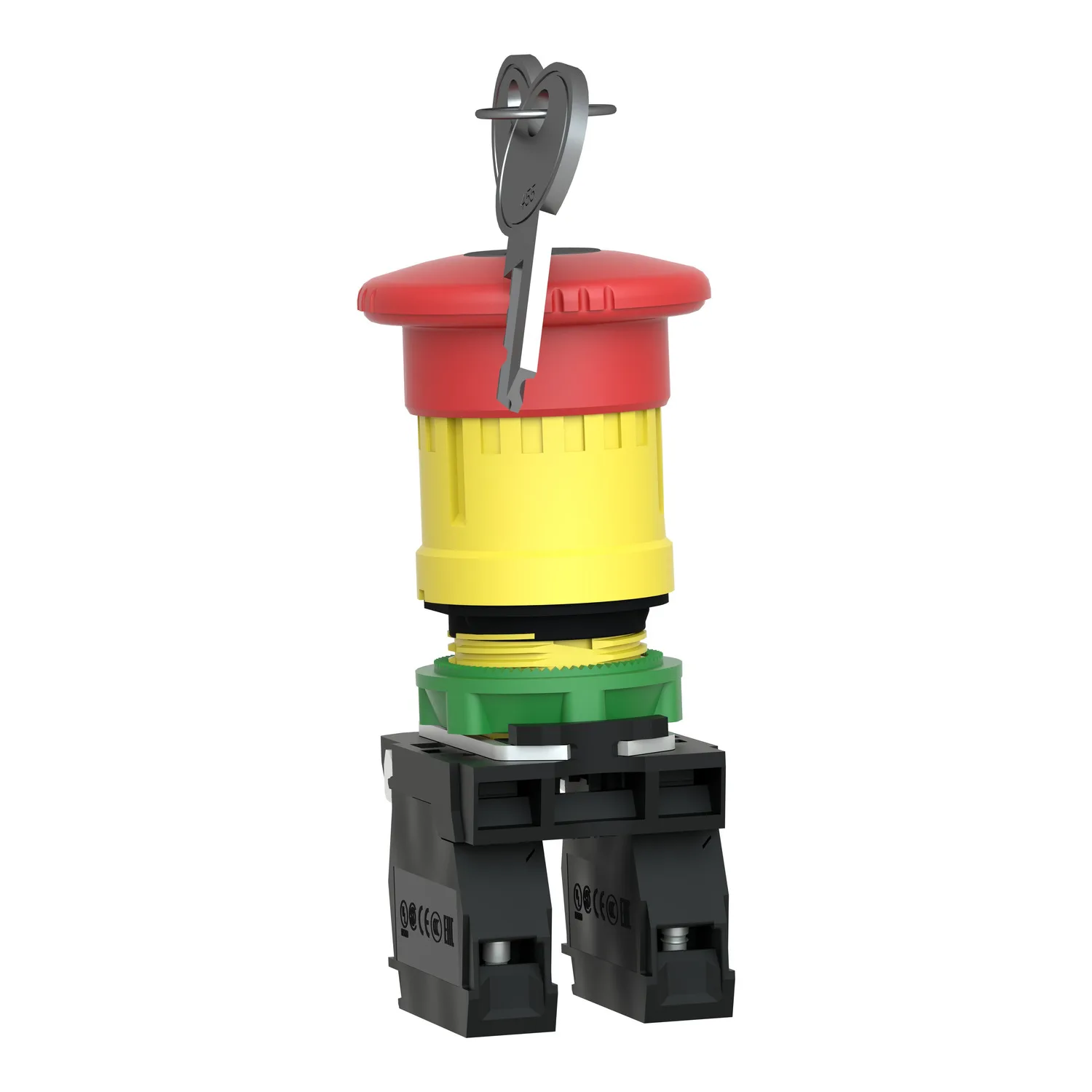 XB5AS9445 - Anahtar: anahtarlı acil durdurma; 22mm; Sabit poz: 2; NC + NO; kırmızı - 5