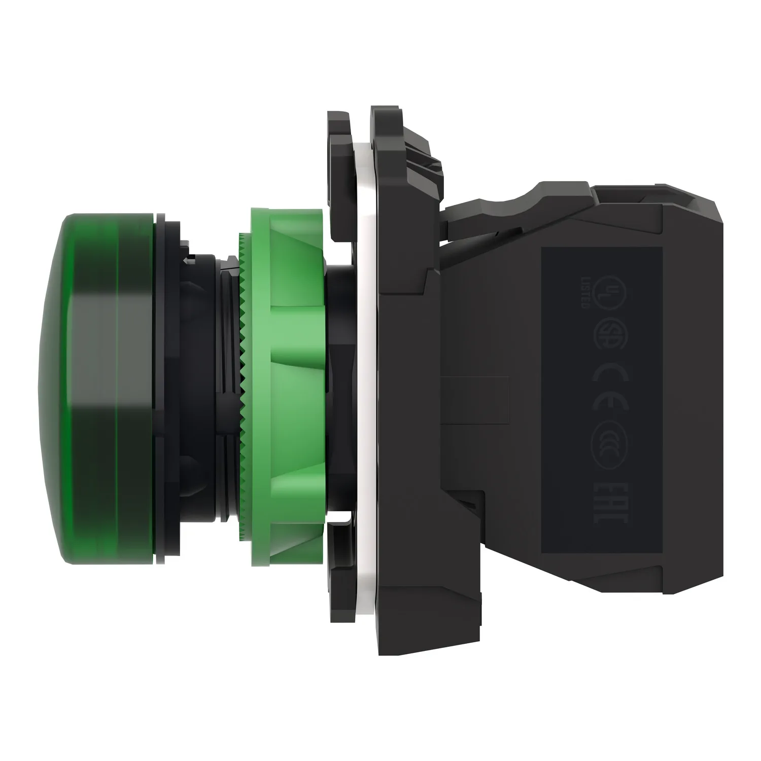 Harmony XB5, Sinyal lambası, plastik, yeşil, Ø22, BA9s ampul için düz lens, <= 250 V - 2