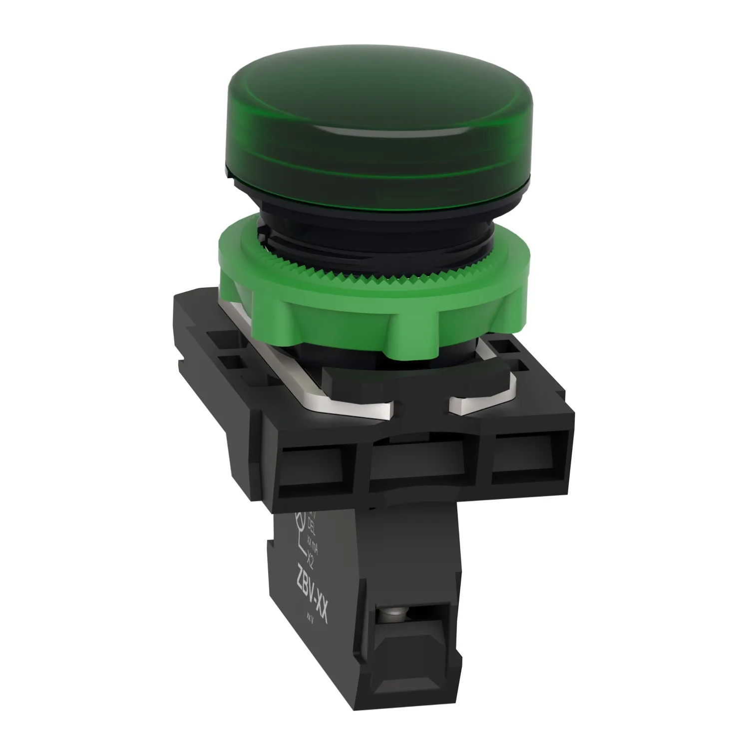 Harmony XB5, Sinyal lambası, plastik, yeşil, Ø22, BA9s ampul için düz lens, <= 250 V - 3