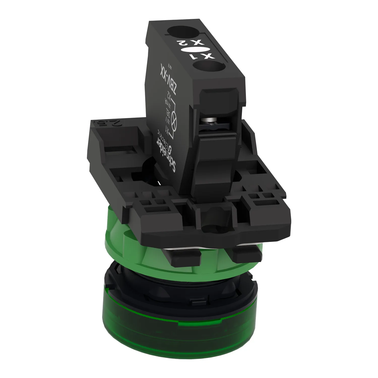 Harmony XB5, Sinyal lambası, plastik, yeşil, Ø22, BA9s ampul için düz lens, <= 250 V - 6