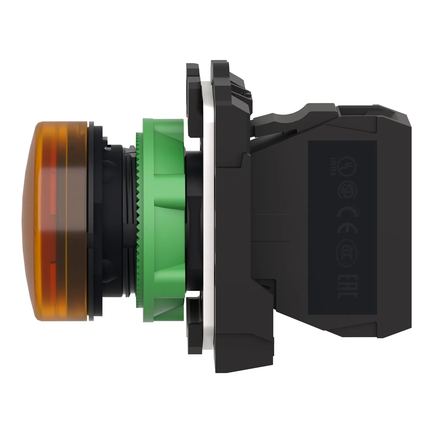 Schneider XB5AV65 - Harmony XB5, Sinyal lambası, plastik, turuncu, Ø22, BA9s ampul için düz lens, <= 250 V