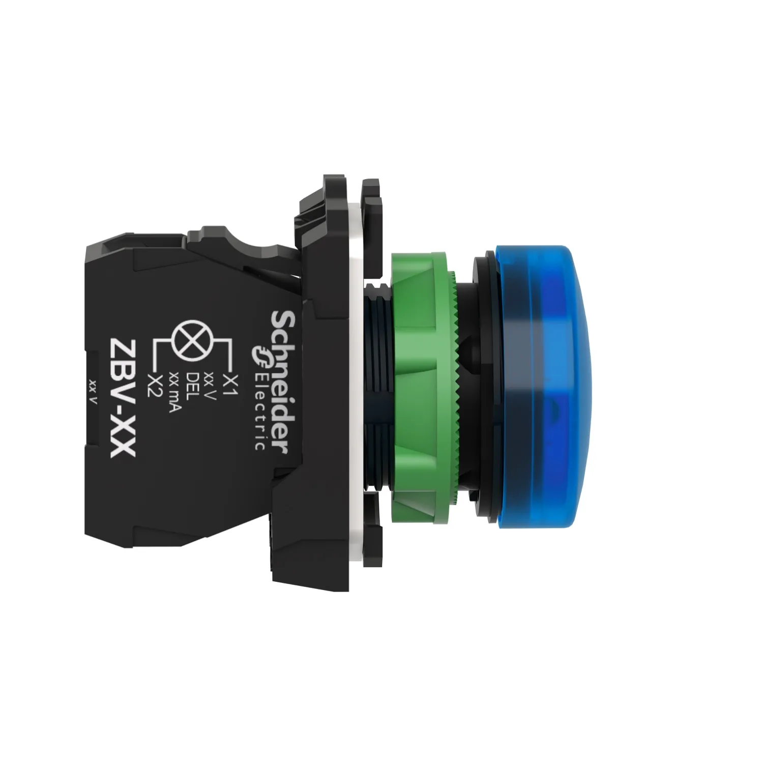 Kontrolllämpchen; 22mm; Harmony XB5; Bel: ZBVB; Ø22mm; IP66; blau - 4