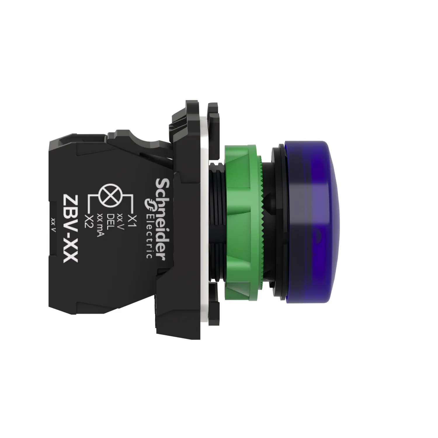 XB5AVM6 - İkaz lambası; 22mm; Harmony XB5; Aydınlatma: ZBVM; Ø22mm; IP66; mavi - 3