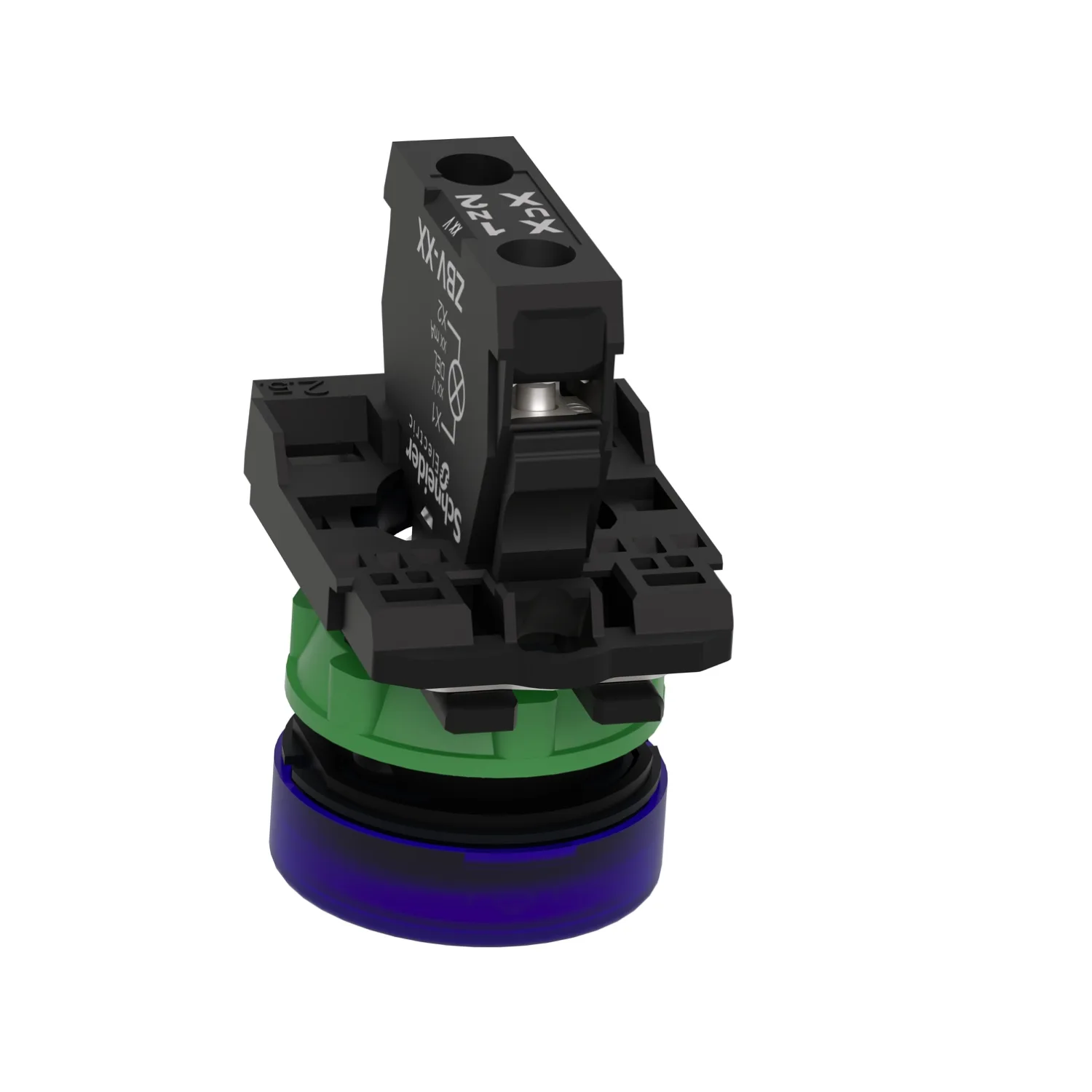 XB5AVM6 - İkaz lambası; 22mm; Harmony XB5; Aydınlatma: ZBVM; Ø22mm; IP66; mavi - 4