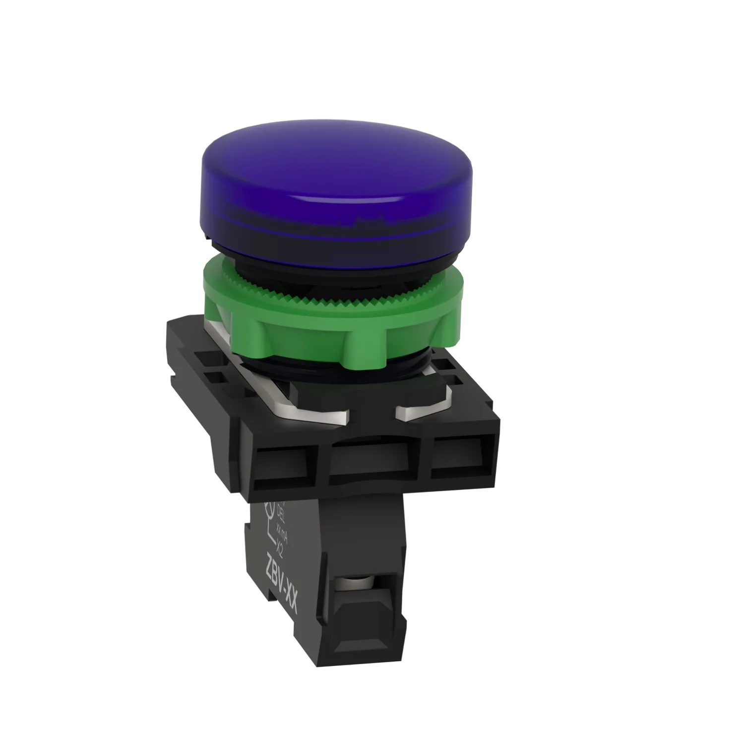 XB5AVM6 - İkaz lambası; 22mm; Harmony XB5; Aydınlatma: ZBVM; Ø22mm; IP66; mavi - 6