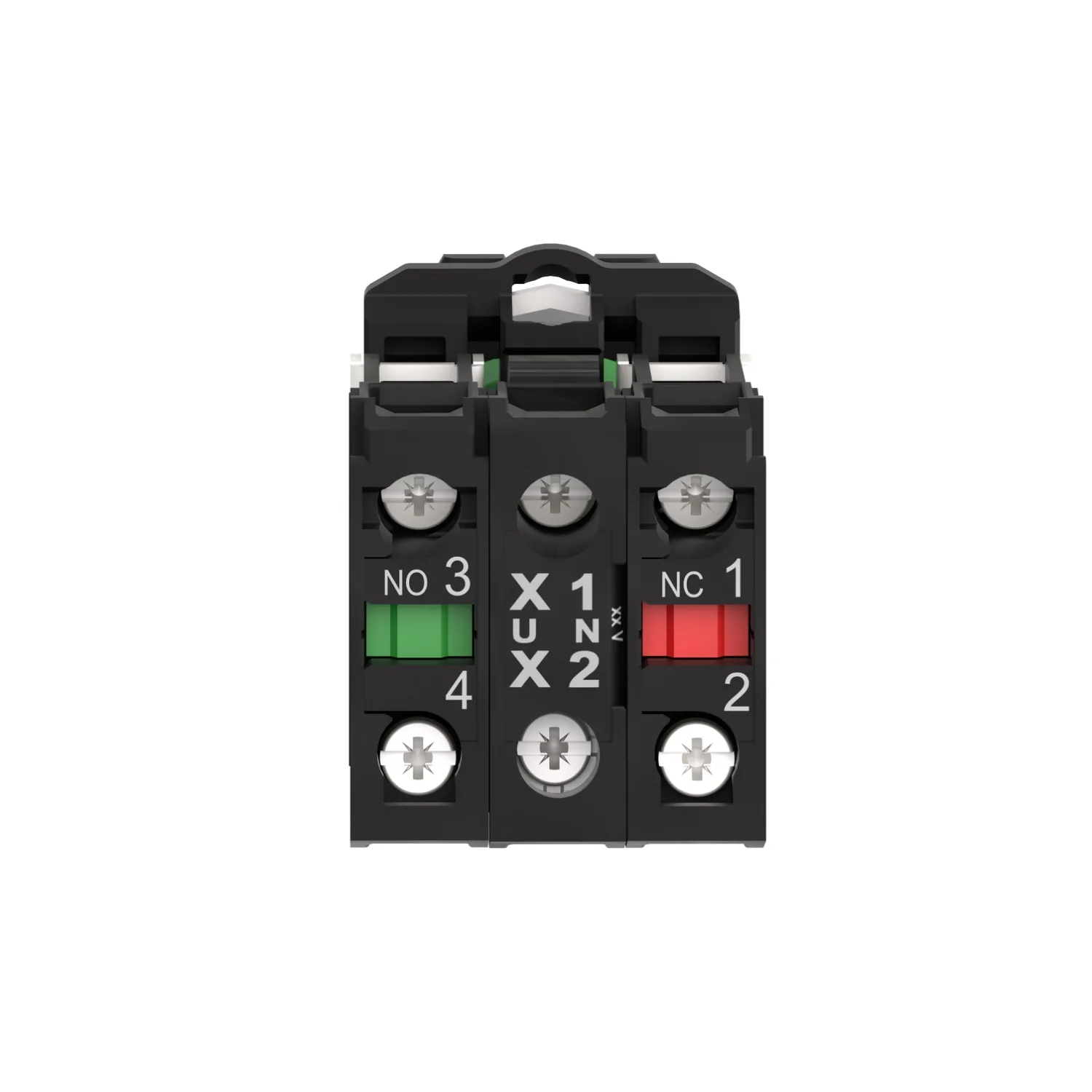 Leuchtdrucktaster, Harmony XB5, Kunststoff, weiß, 22mm, universelle LED, glatte Kalotte, 1S + 1Ö, 24V ACDC - 5