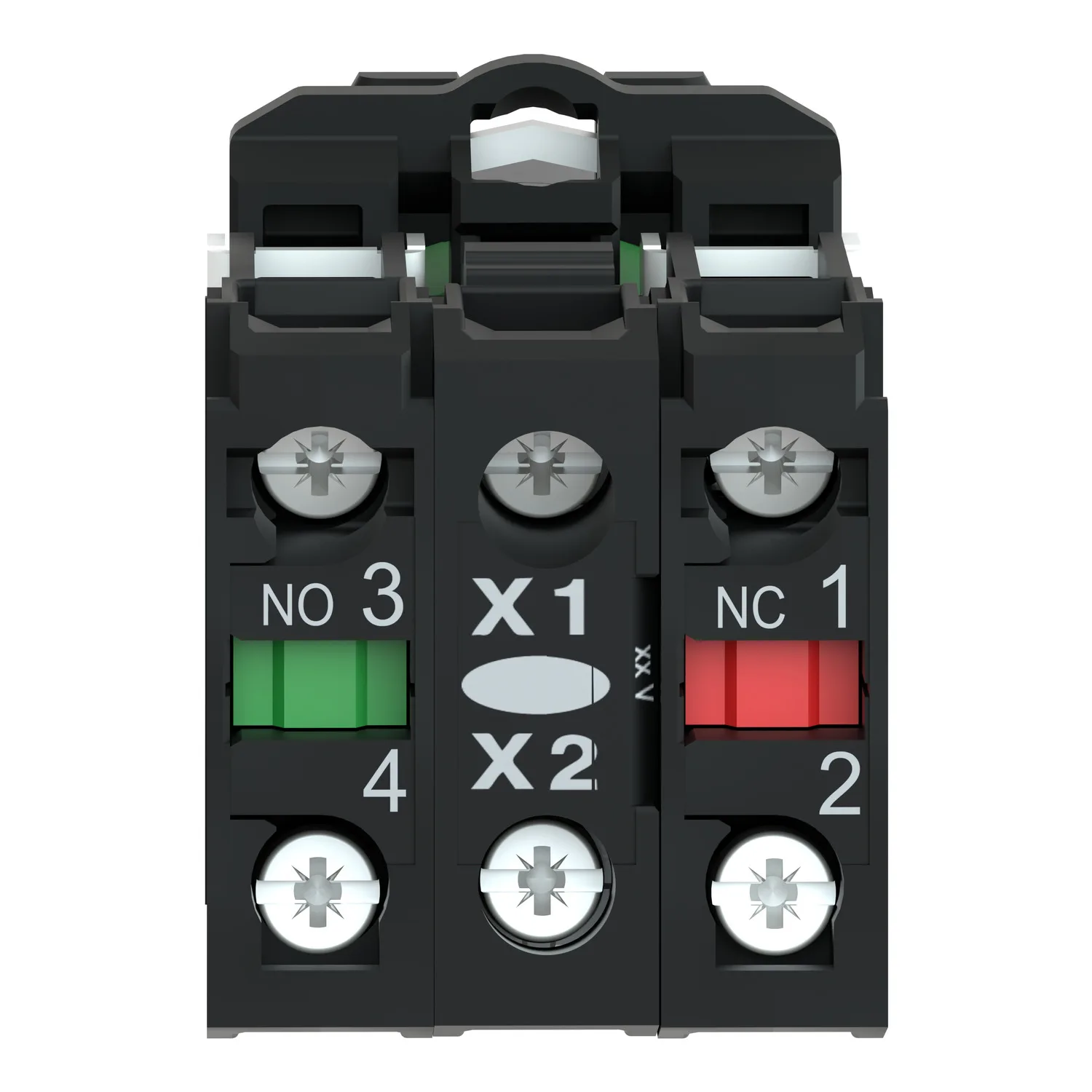 Schneider XB5AW3365 - Harmony XB5, Işıklı basma buton, plastik, düz, yeşil, Ø22, BA9s ampul için düz lens, yaylı geri dönüş, <= 250 V, 1 NA + 1 NK
