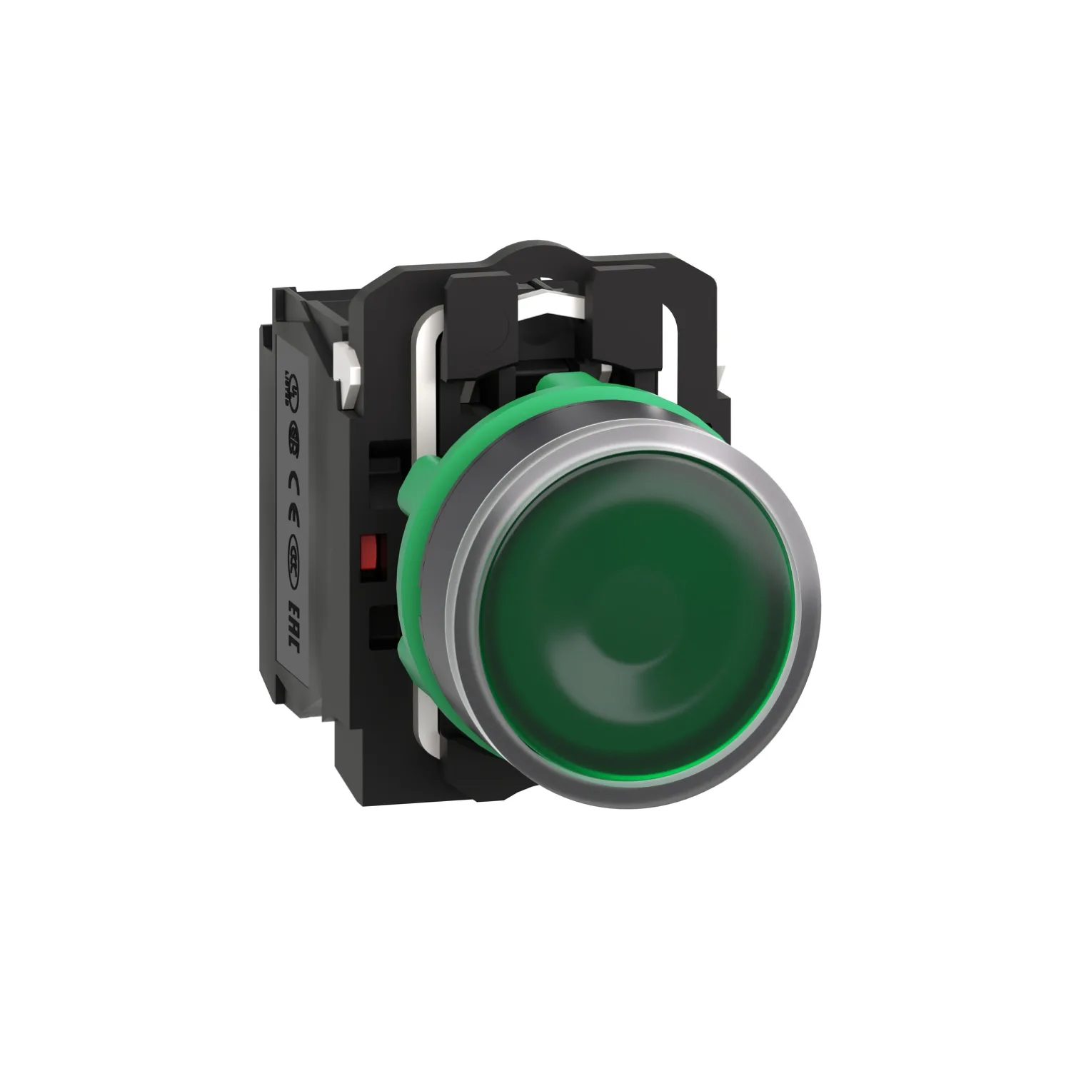 Schneider XB5AW33M5 - Anahtar: basmalı buton; 22mm; Kalıcı poz: 1; NK + NA; yeşil; LED; 230V