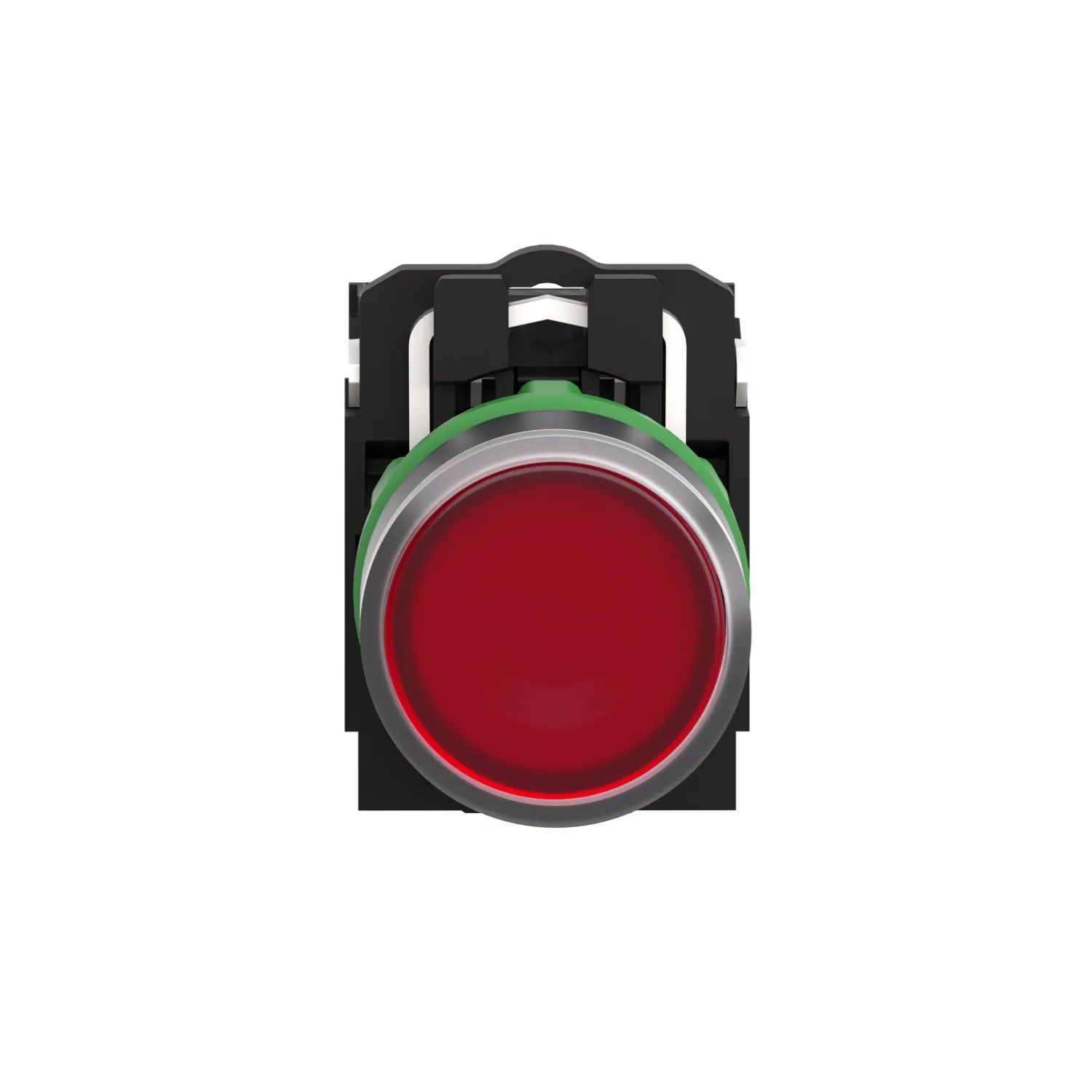 Leuchtdrucktaster, Harmony XB5, Kunststoff, rot, 22mm, universelle LED, glatte Kalotte, 1S + 1Ö, 24V ACDC - 3
