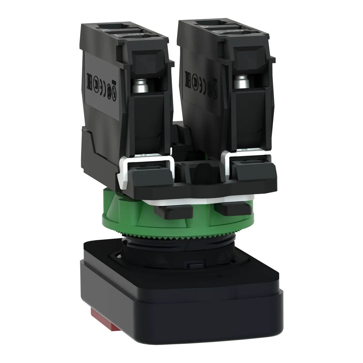 Schneider XB5AW73731B5 - Şalter: ikili; 22mm; Sabit poz: 1; NC + NO; yeşil/kırmızı; LED; 24V