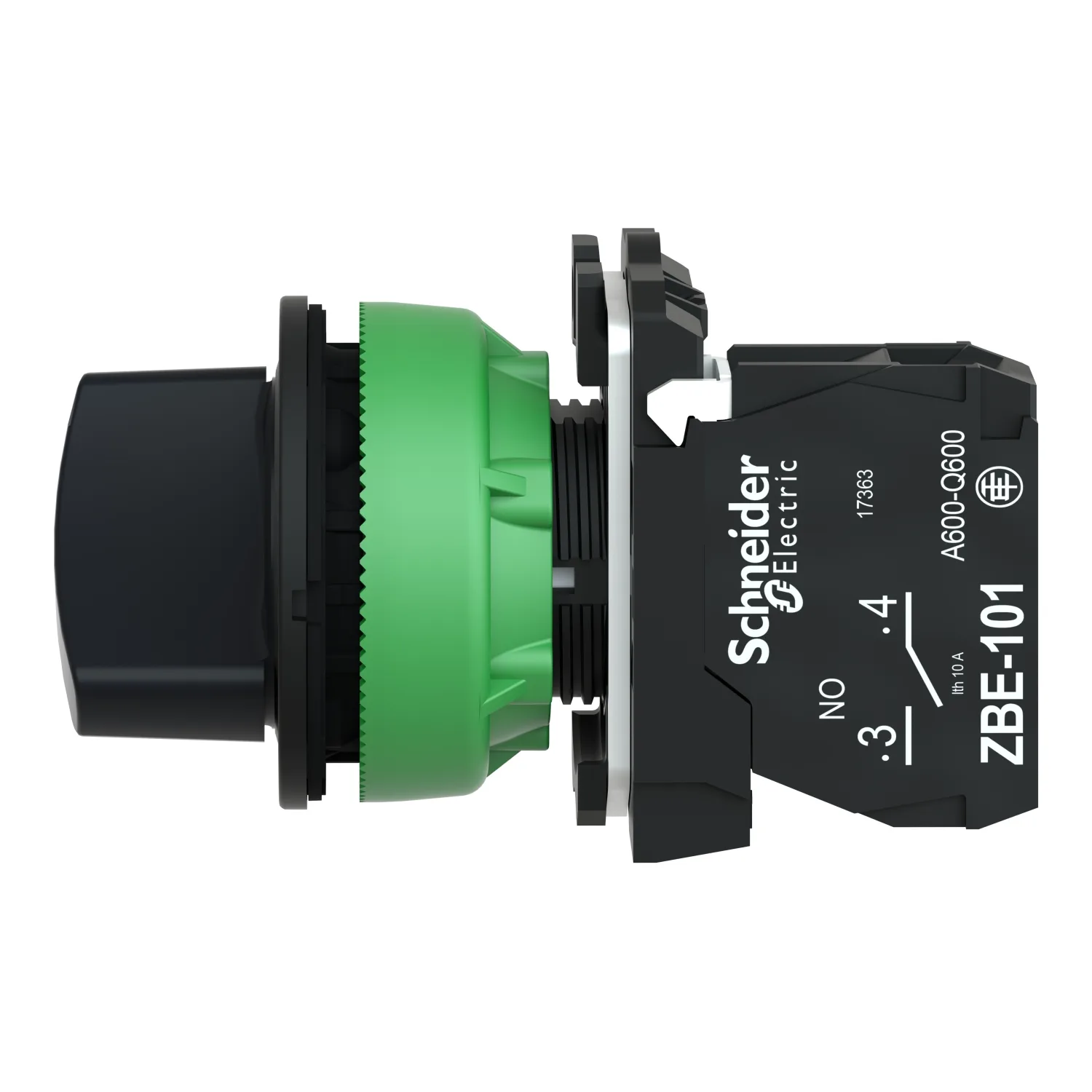 XB5FD21 - Siyah Mandal buton 1 NA - 2