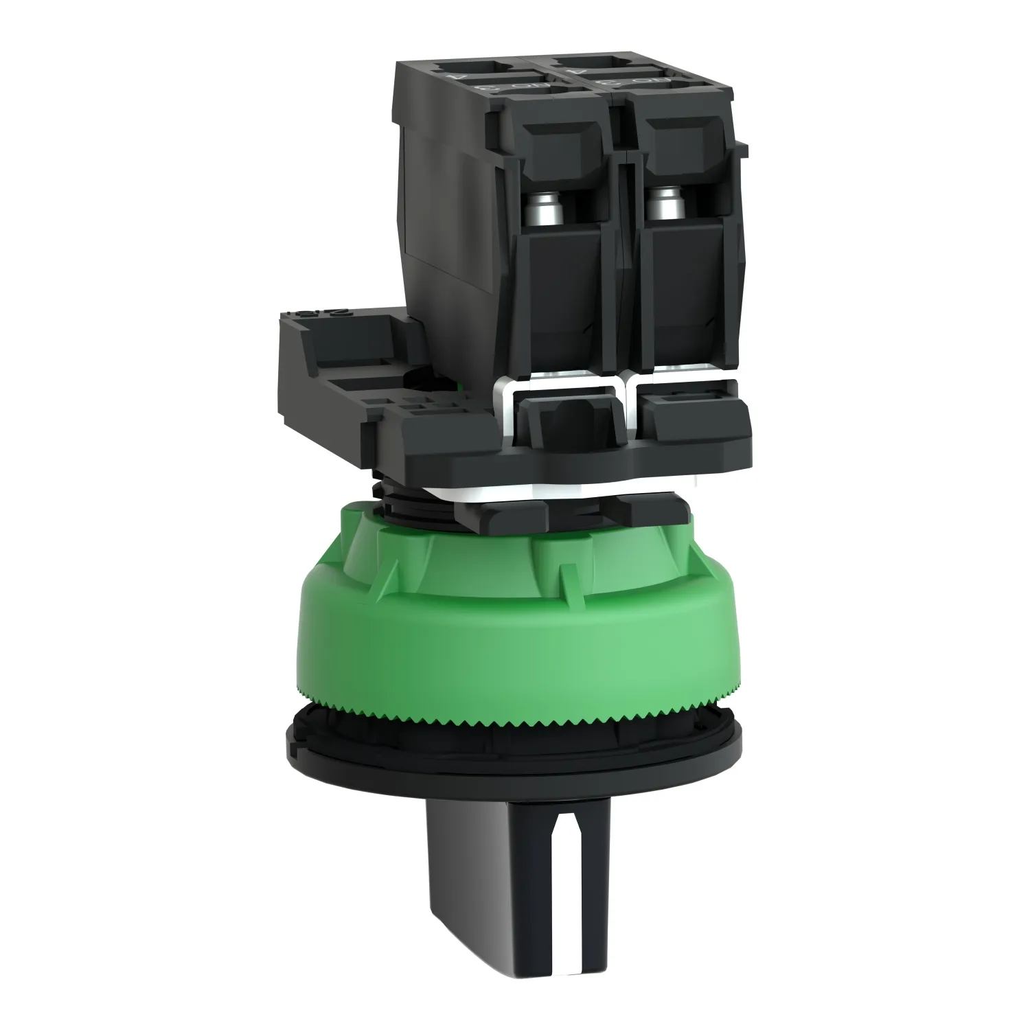 Harmony XB5 - bouton tournant à manette - flush - 3 pos fix - noir - 2F - 2