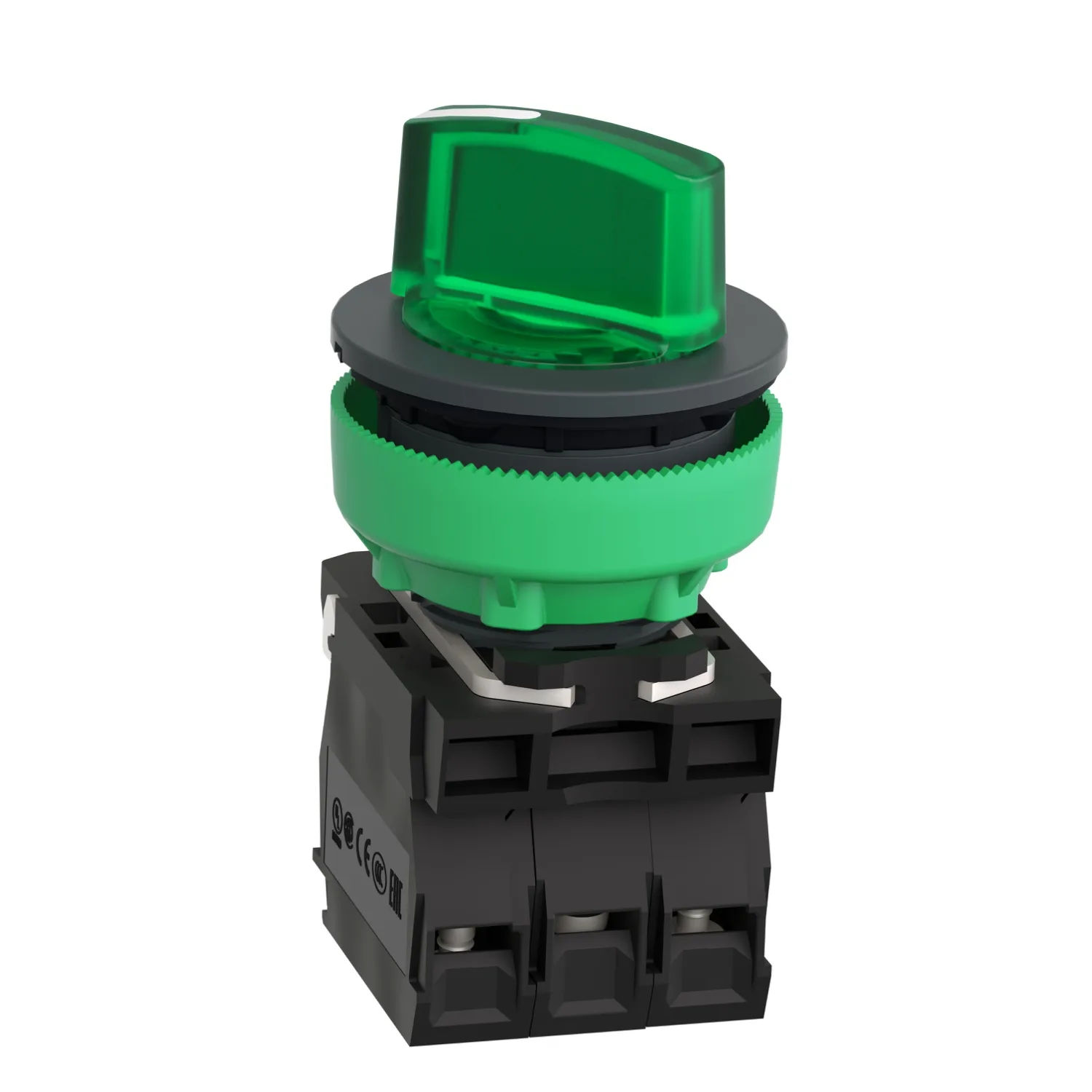 XB5FK123B5 - Illuminated, selector switch LED 24 VAC /DC Red 1NA+1NK - 3