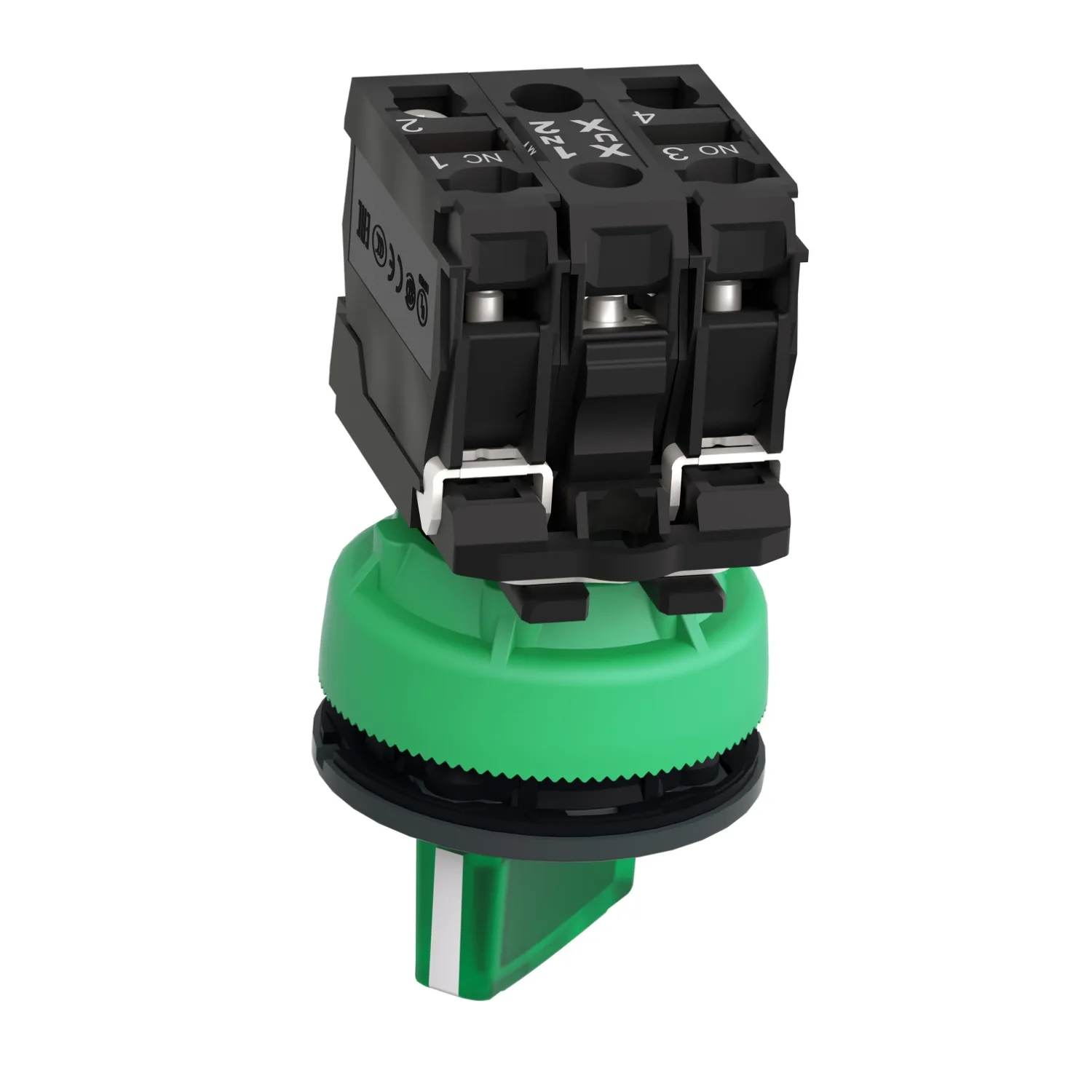 XB5FK123B5 - Illuminated, selector switch LED 24 VAC /DC Red 1NA+1NK - 4