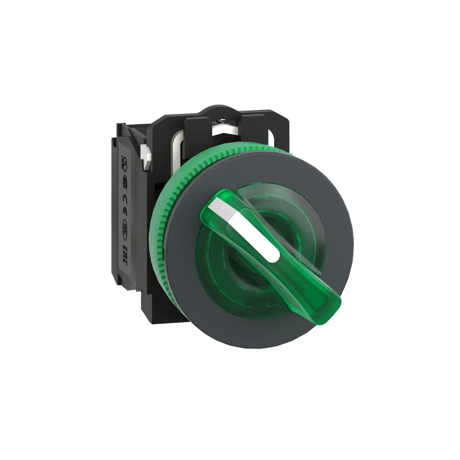 Schneider XB5FK123B5 - Illuminated, selector switch LED 24 VAC /DC Red 1NA+1NK