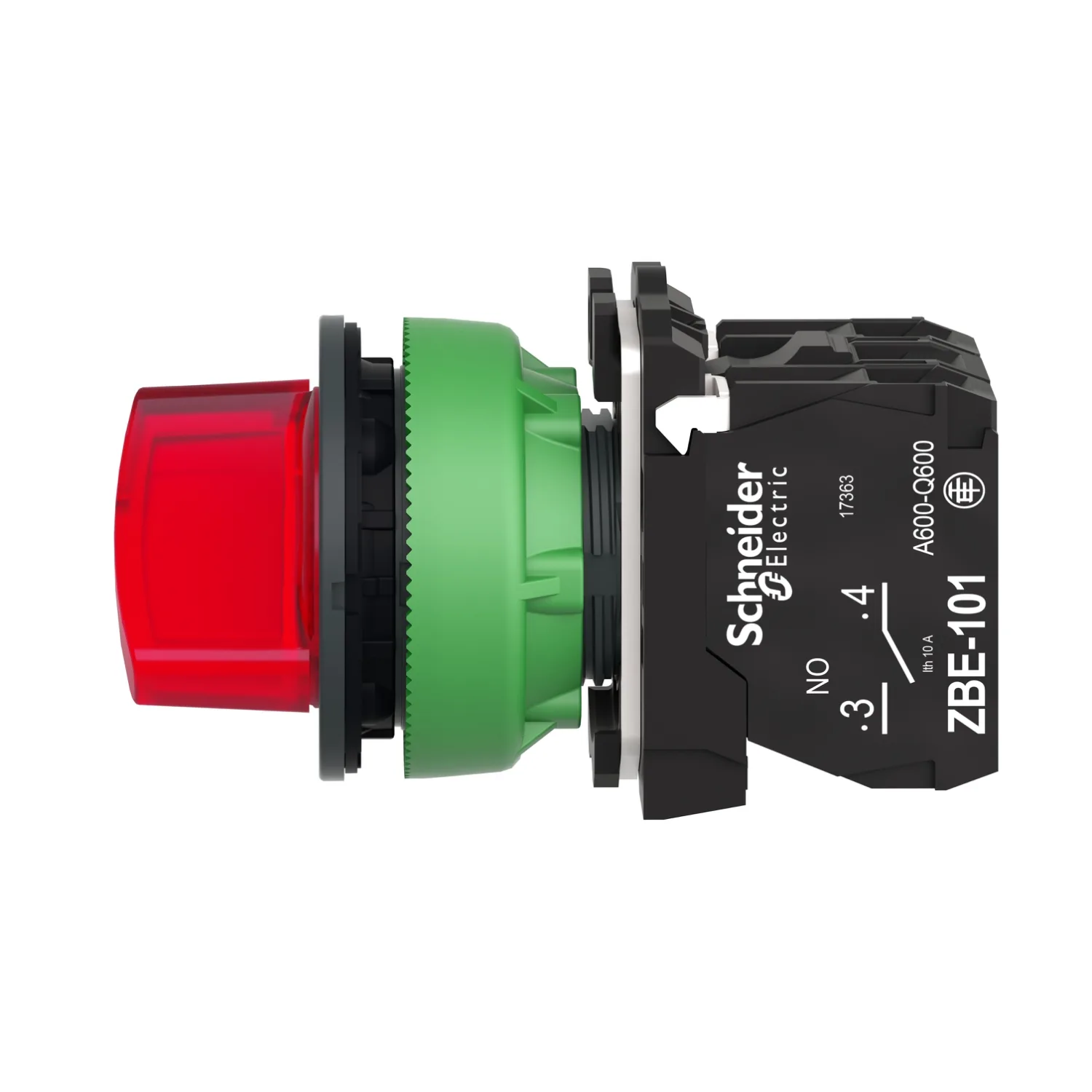XB5FK124B5 - Işıklı, Mandal buton LED 24 VAC /DC Sarı 1NA+1NK - 2