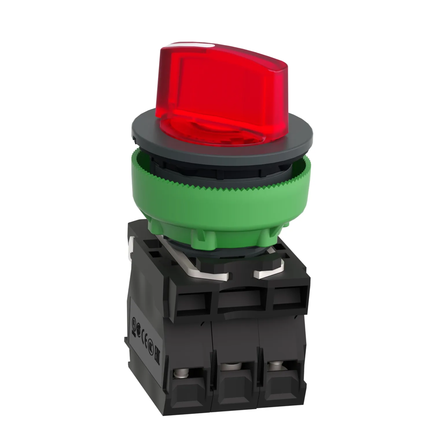 XB5FK124B5 - Işıklı, Mandal buton LED 24 VAC /DC Sarı 1NA+1NK - 3