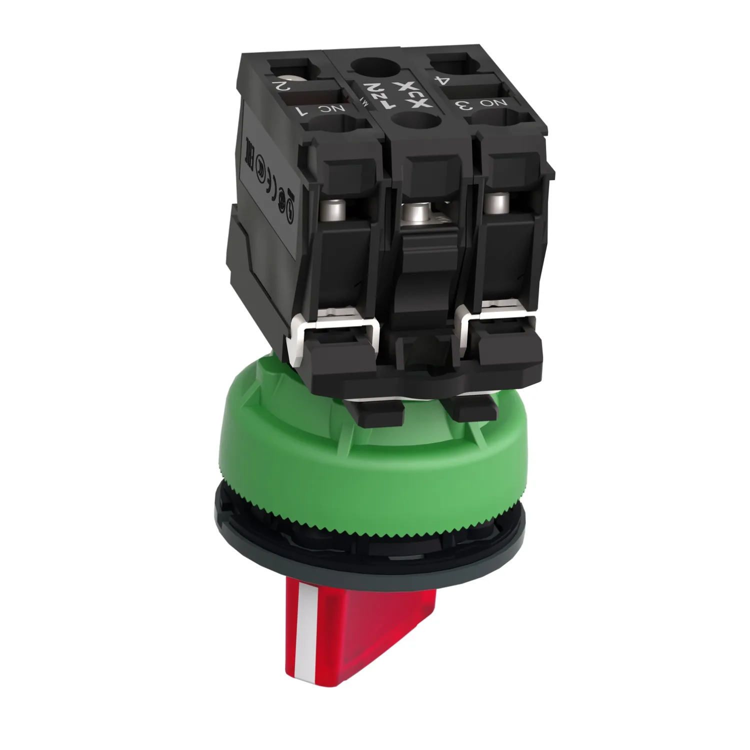 XB5FK124B5 - Işıklı, Mandal buton LED 24 VAC /DC Sarı 1NA+1NK - 4