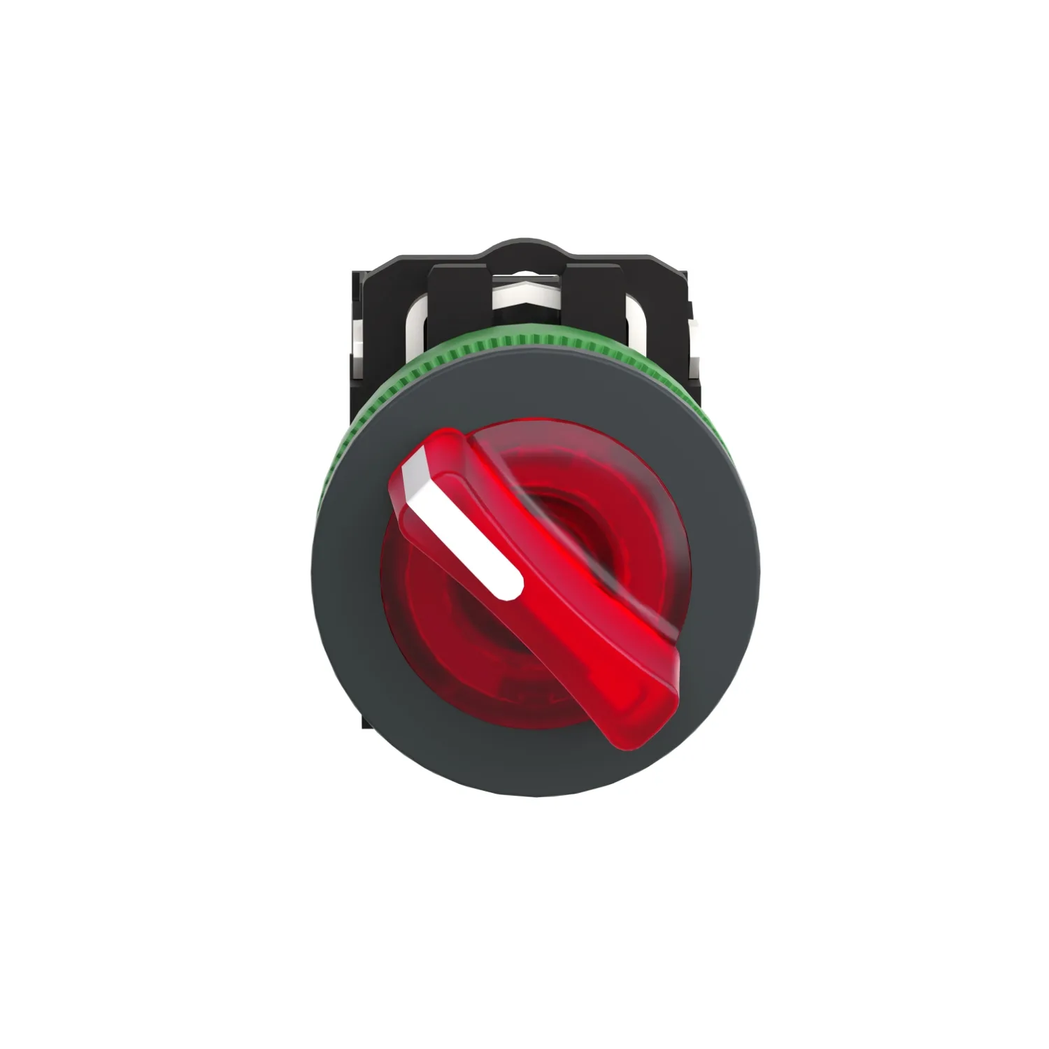 Schneider XB5FK124M5 - Işıklı, Mandal buton LED 230 VAC Sarı 1NA+1NK