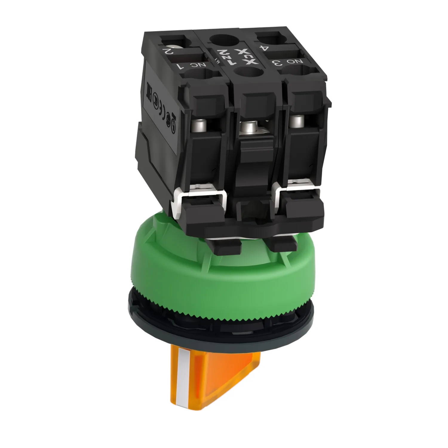 XB5FK125B5 - Illuminated, selector switch LED 24 VAC /DC Green 1NA+1NK - 3