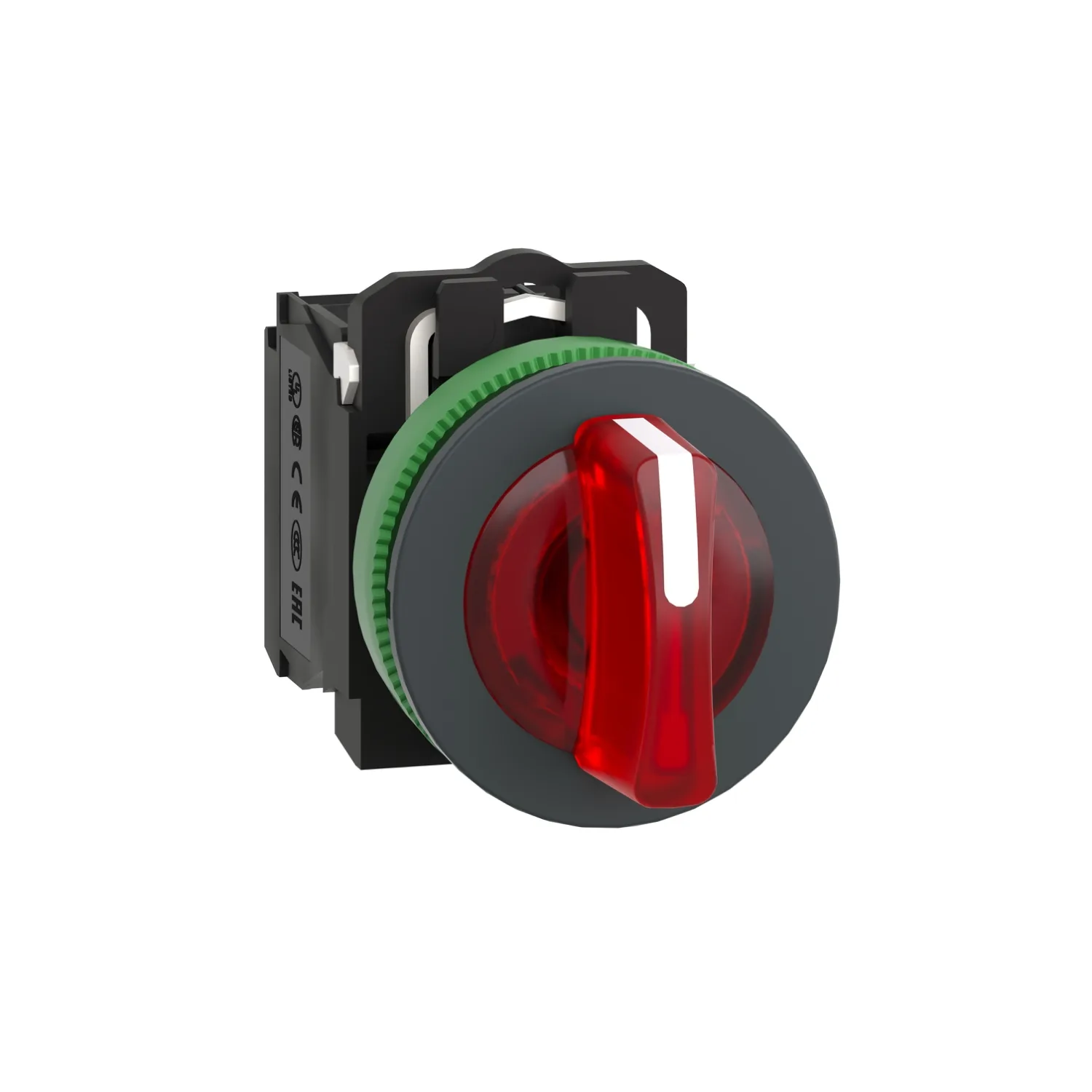 Schneider XB5FK134M5 - XB5FK134M5 - Işıklı, Mandal buton LED 230 VAC Turuncu 1NA+1NK