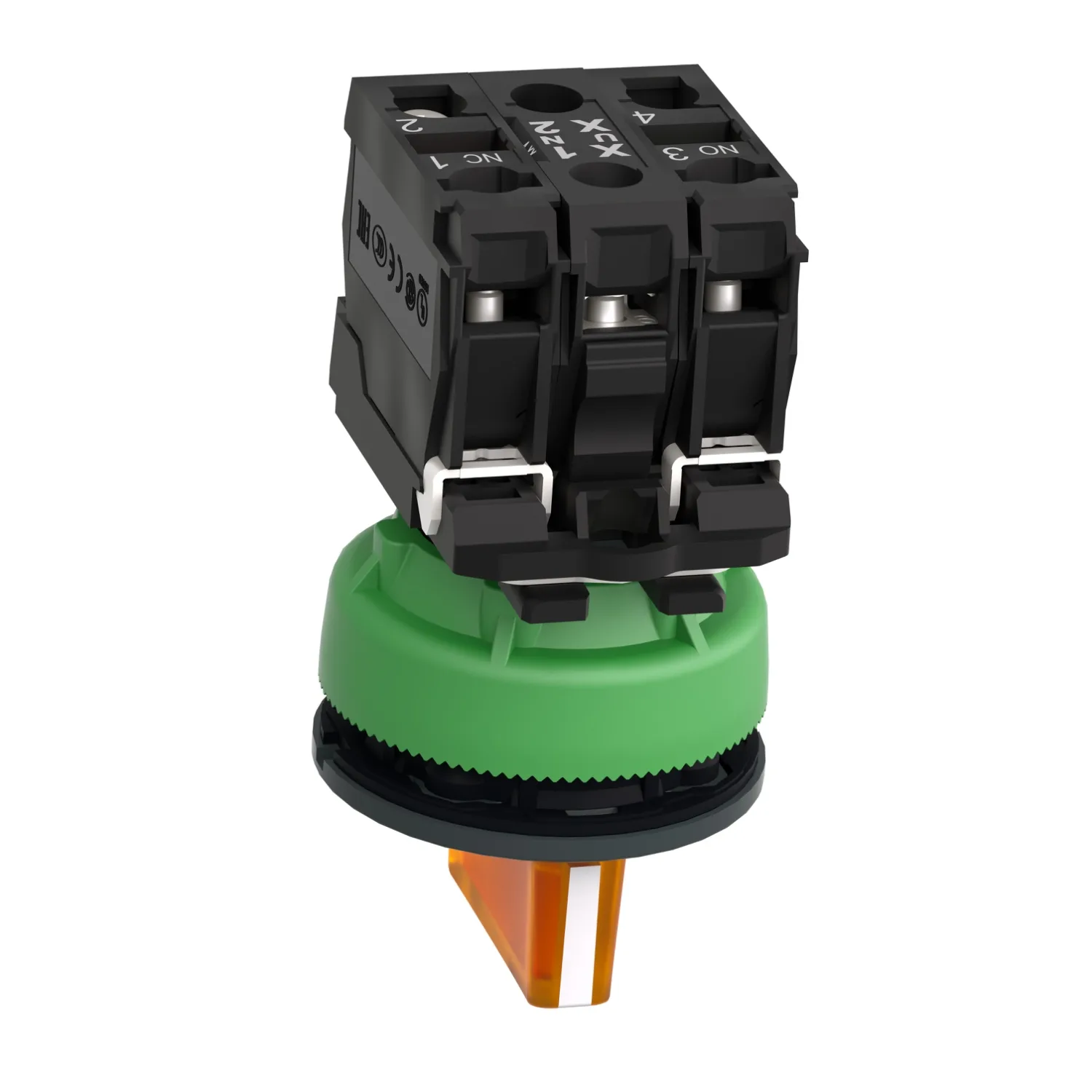 XB5FK135M5 - Işıklı, Mandal buton LED 230 VAC Yeşil 1NA+1NK - 3