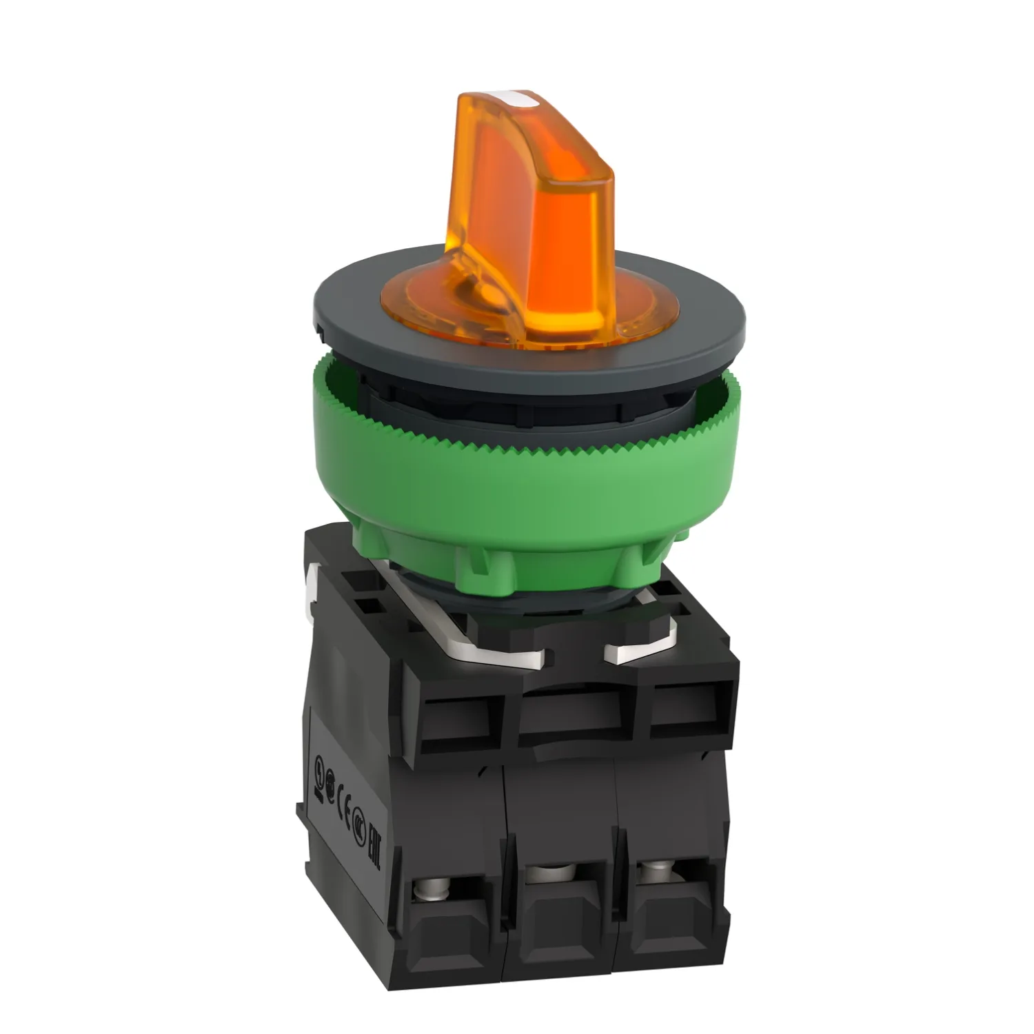 XB5FK135M5 - Işıklı, Mandal buton LED 230 VAC Yeşil 1NA+1NK - 5