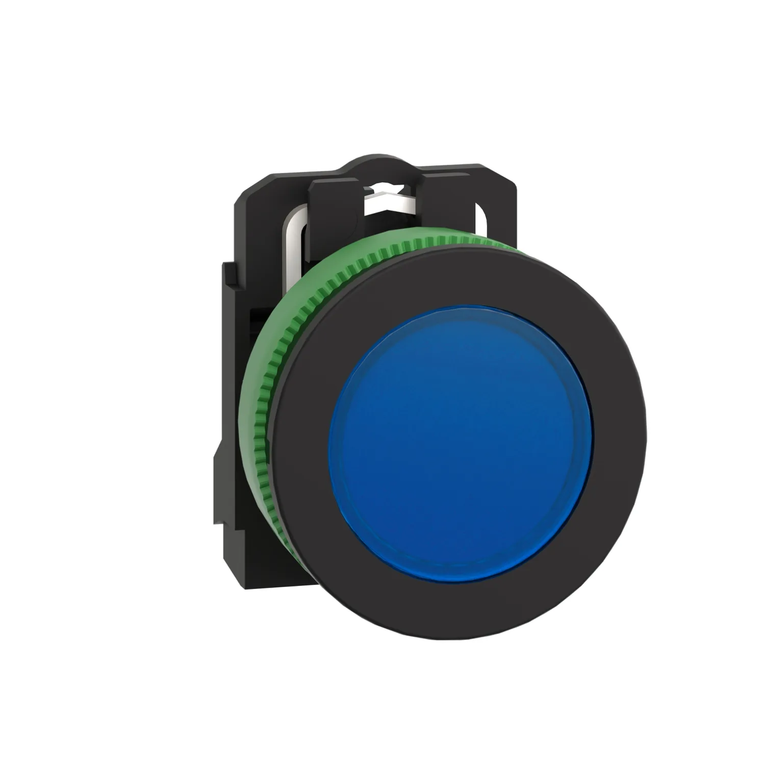 Schneider XB5FVB6 - Harmony XB5 - voyant lumineux DEL - flush - bleu - 24V - vis étrier