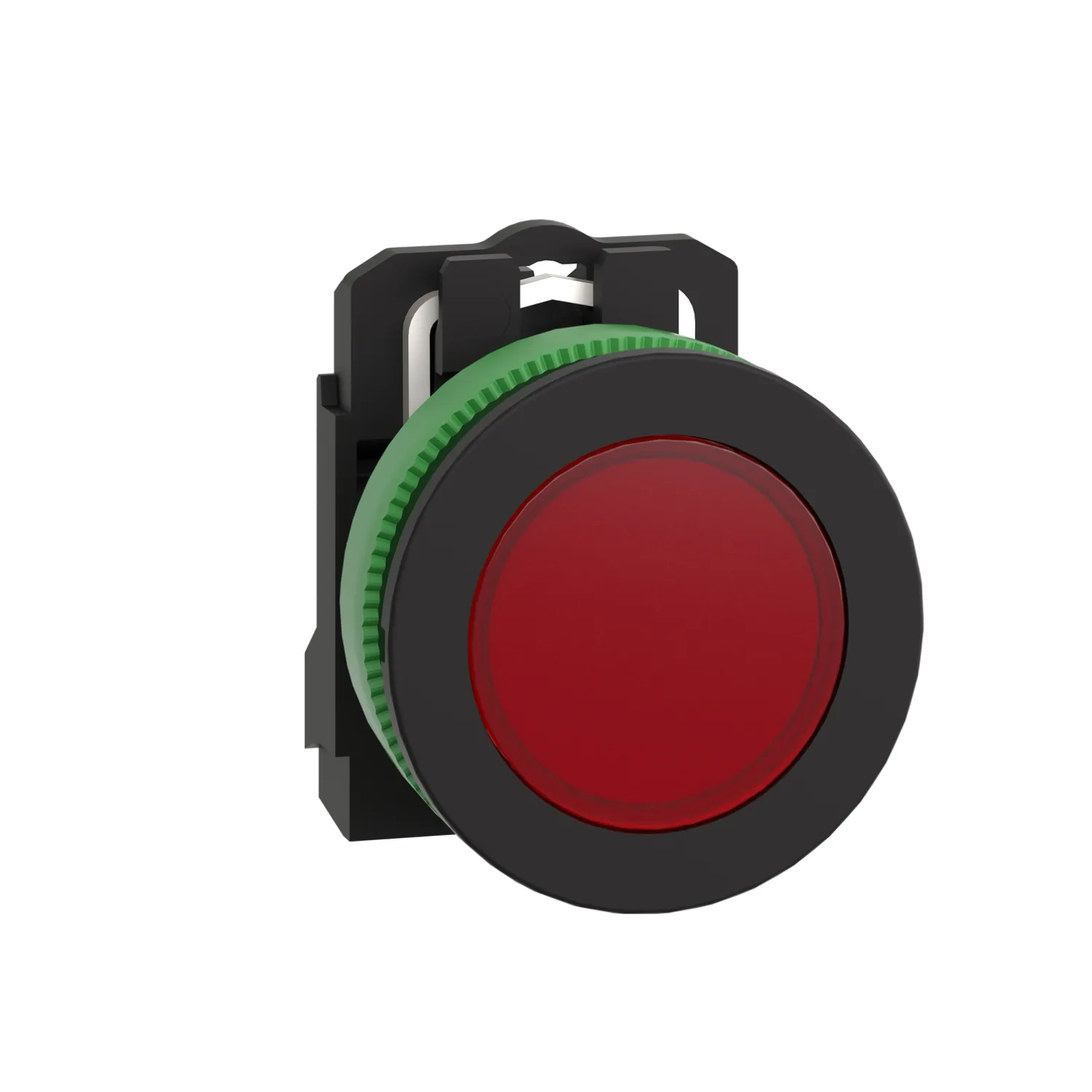 Schneider XB5FVM4 - Leuchtmelder, Harmony XB5F, Kunststoff, 30mm, rot, universelle LED, glatte Kalotte, 230V AC