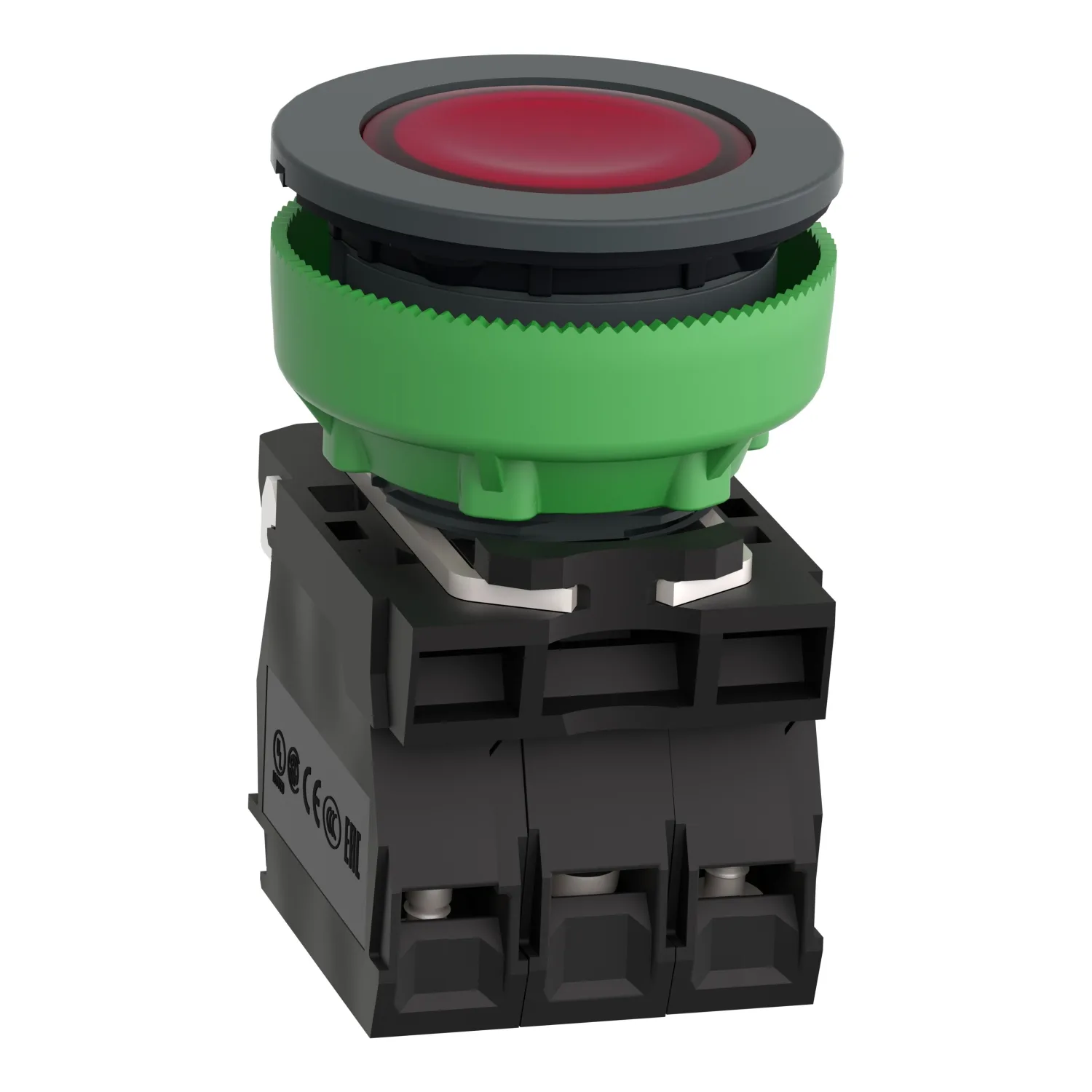 Leuchtdrucktaster, Harmony XB5F, Kunststoff, 30mm, rot, universelle LED, 1S+1Ö, 24V ACDC - 2