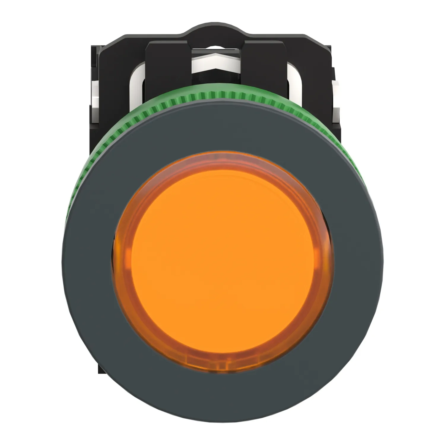 Leuchtdrucktaster, Harmony XB5F, Kunststoff, 30mm, orange, universelle LED, 1S+1Ö, 24V ACDC - 4