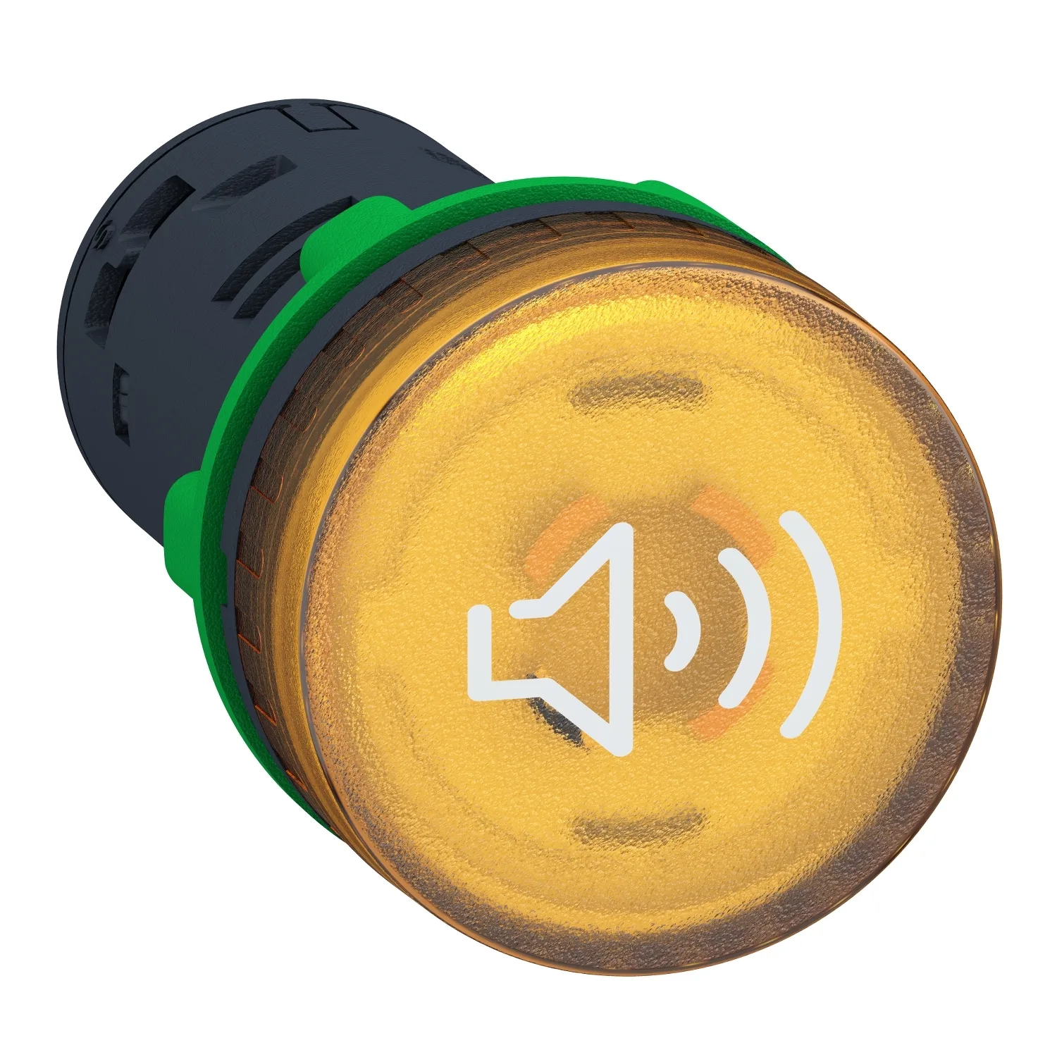 Schneider XB5KS2M8 - Buzzer, Summer, Harmony XB5, Kunststoff, beleuchtet, gelb, 22mm, 90dB, 230V AC