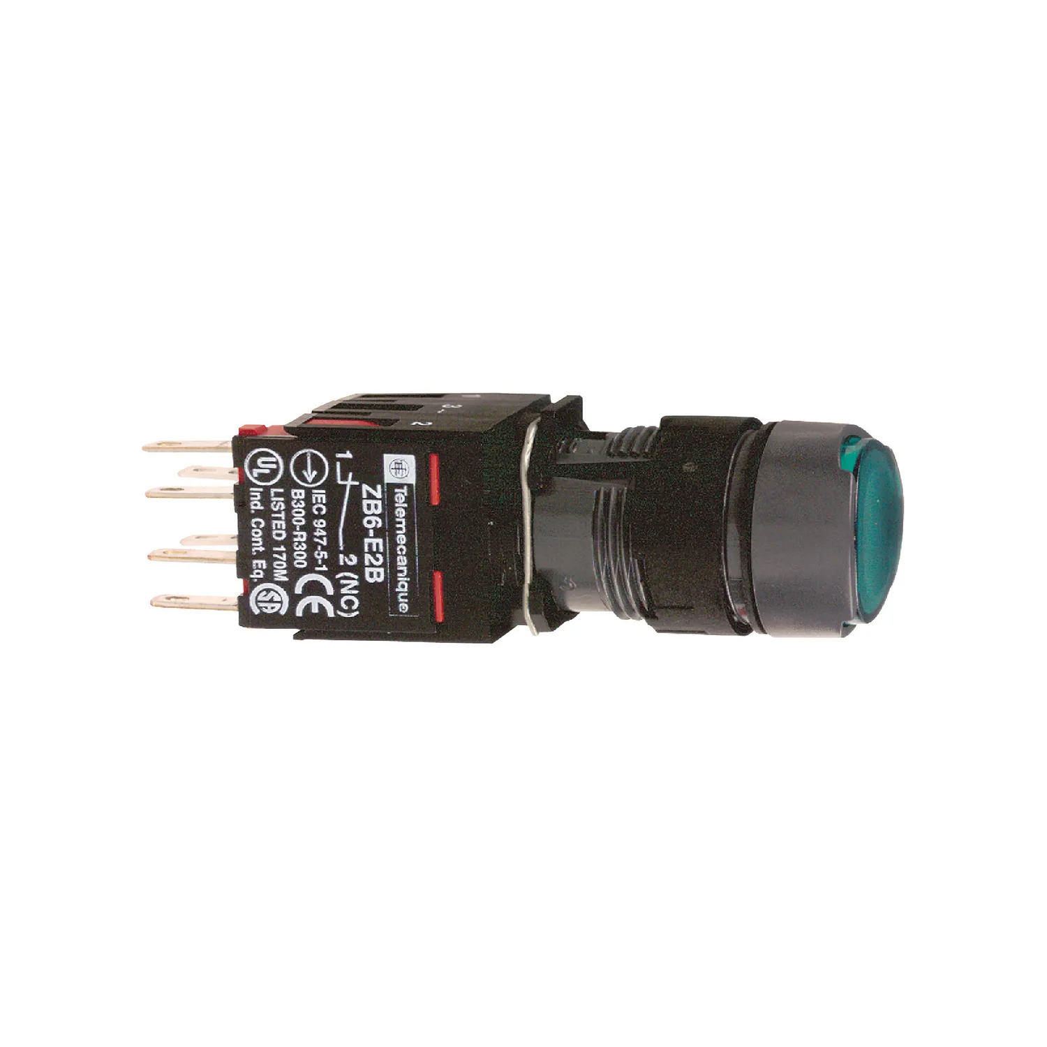 Schneider XB6AF3B1B - Schalter: Druck; 16mm; Stab.Pos: 2; NO; grün; LED; 12÷24VDC; Pos: 2