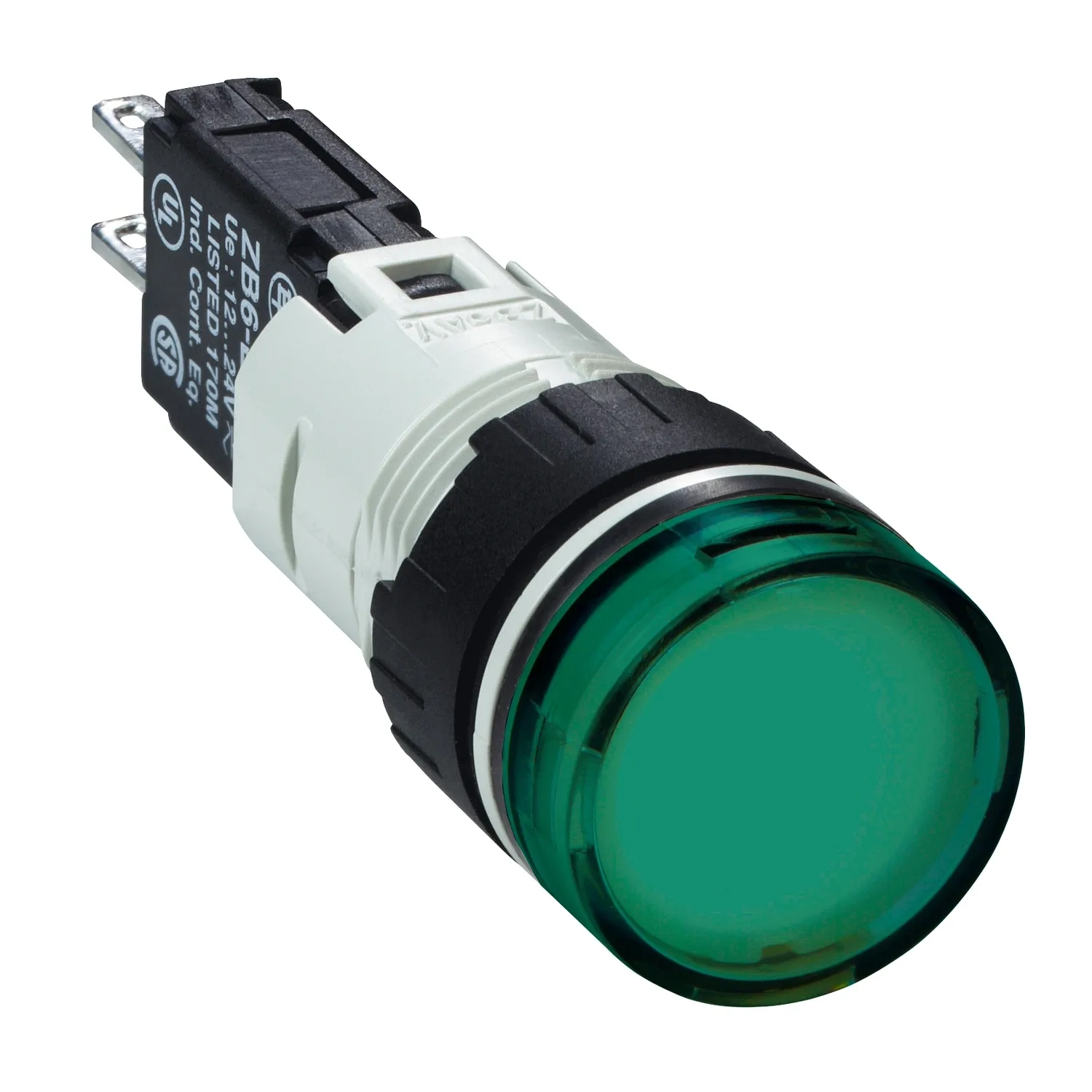 Schneider XB6AV3BB - İkaz lambası; 16 mm; Harmony XB6; Işıklandırma: LED; Ø16 mm; IP65; yeşil