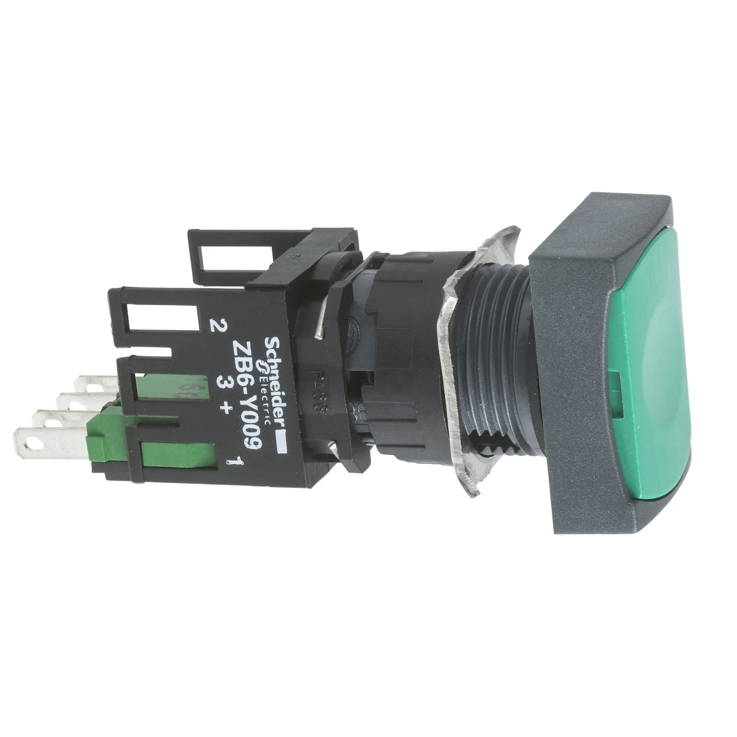 Schneider XB6DA31B - Drucktaster, grün Ø 16, flach, o. Rastung, 1S