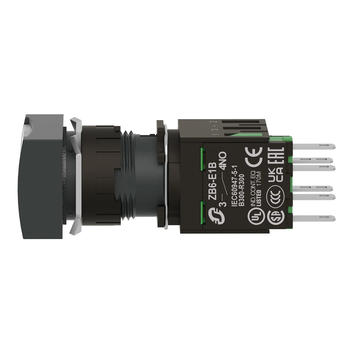 Schneider XB6DW1B1B - Anahtar: basmalı buton; 16mm; Sabit poz: 1; NO; beyaz; LED; 12÷24VDC