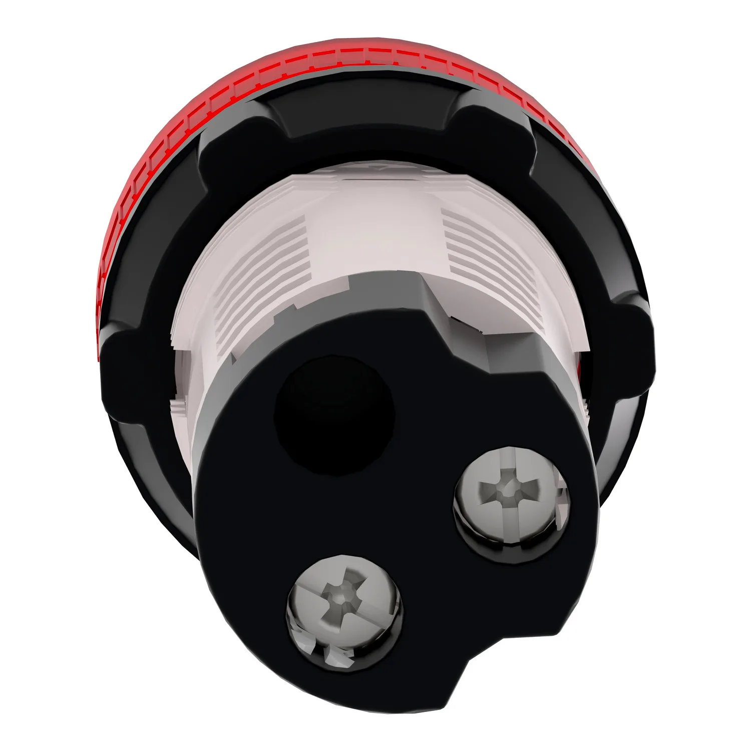 Monolithic pilot light, Harmony XB7, plastic, red, 22mm, plain lens for BA9s bulb, lt 250V - 3