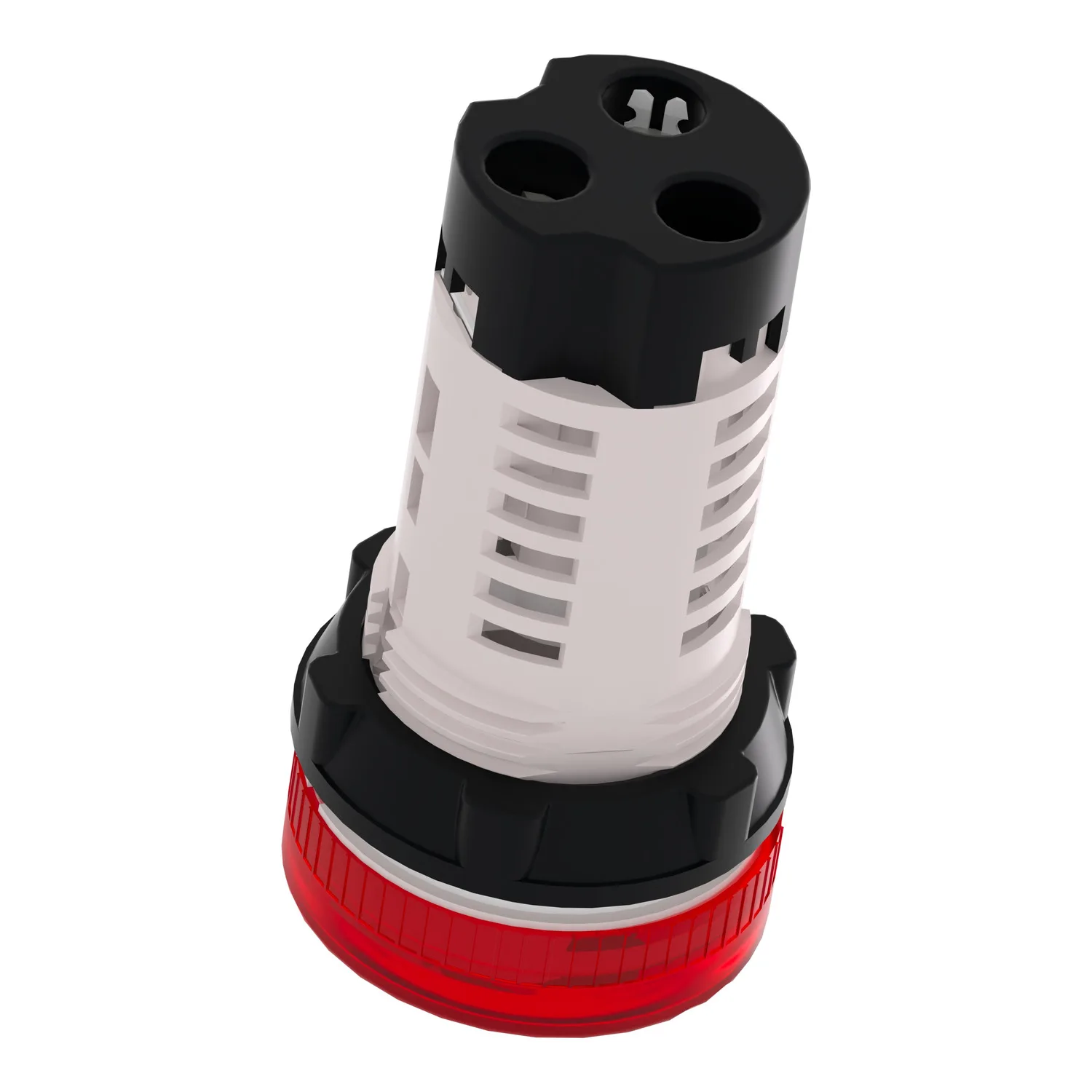 Monolithic pilot light, Harmony XB7, plastic, red, 22mm, plain lens for BA9s bulb, lt 250V - 4