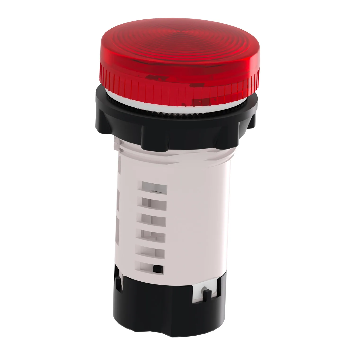 Monolithic pilot light, Harmony XB7, plastic, red, 22mm, plain lens for BA9s bulb, lt 250V - 5