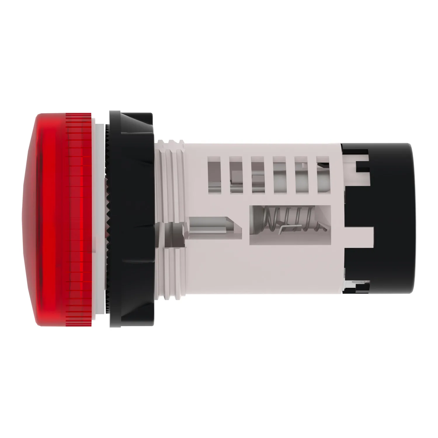 Monolithic pilot light, Harmony XB7, plastic, red, 22mm, plain lens for BA9s bulb, lt 250V - 6