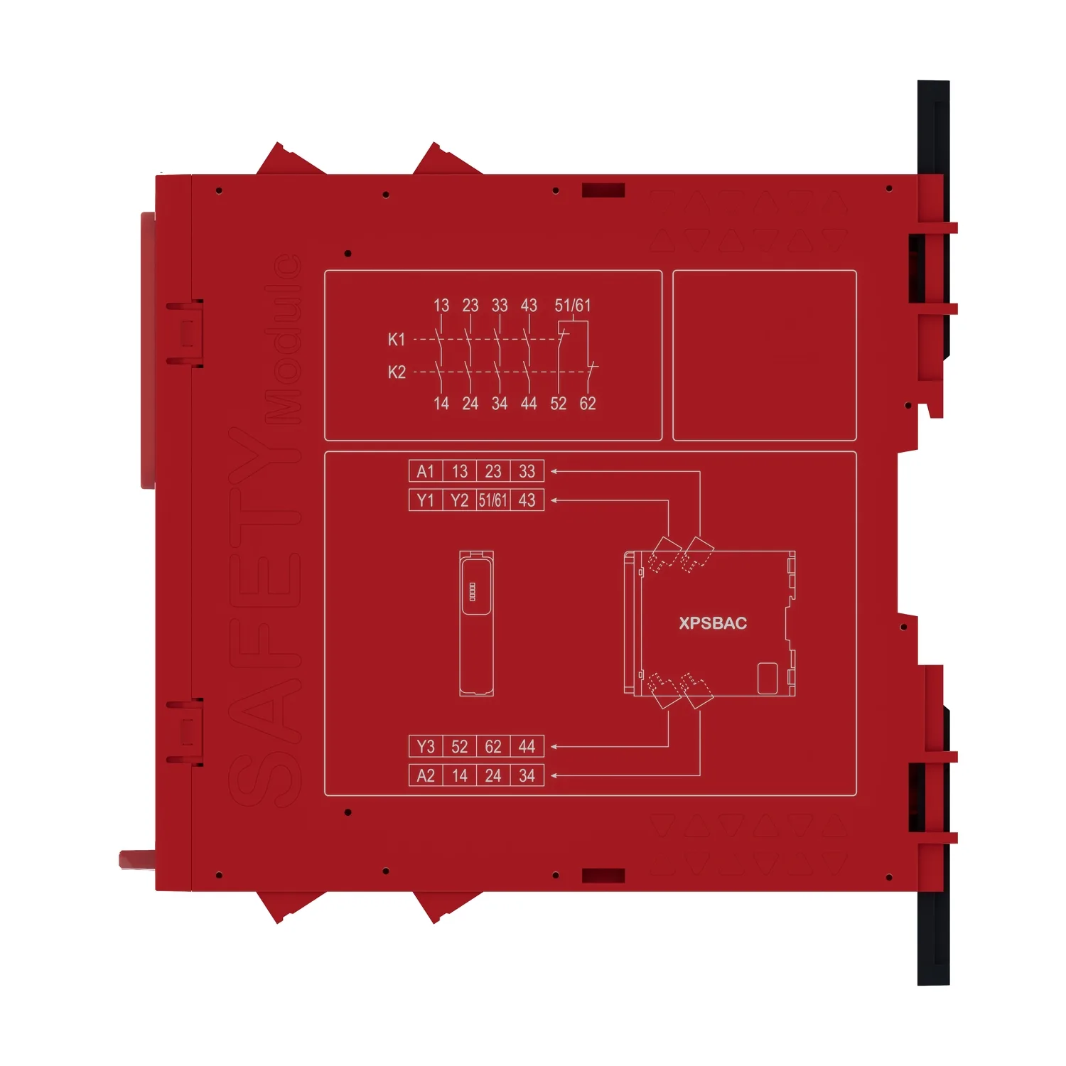 Sicherheitsrelais Harmony Basic, 1Funktion, 1Kreis/2Kanäle, PLe/Kat4/SIL3, 4S 2Ö, 24VAC 24VDC, Schraub - 2