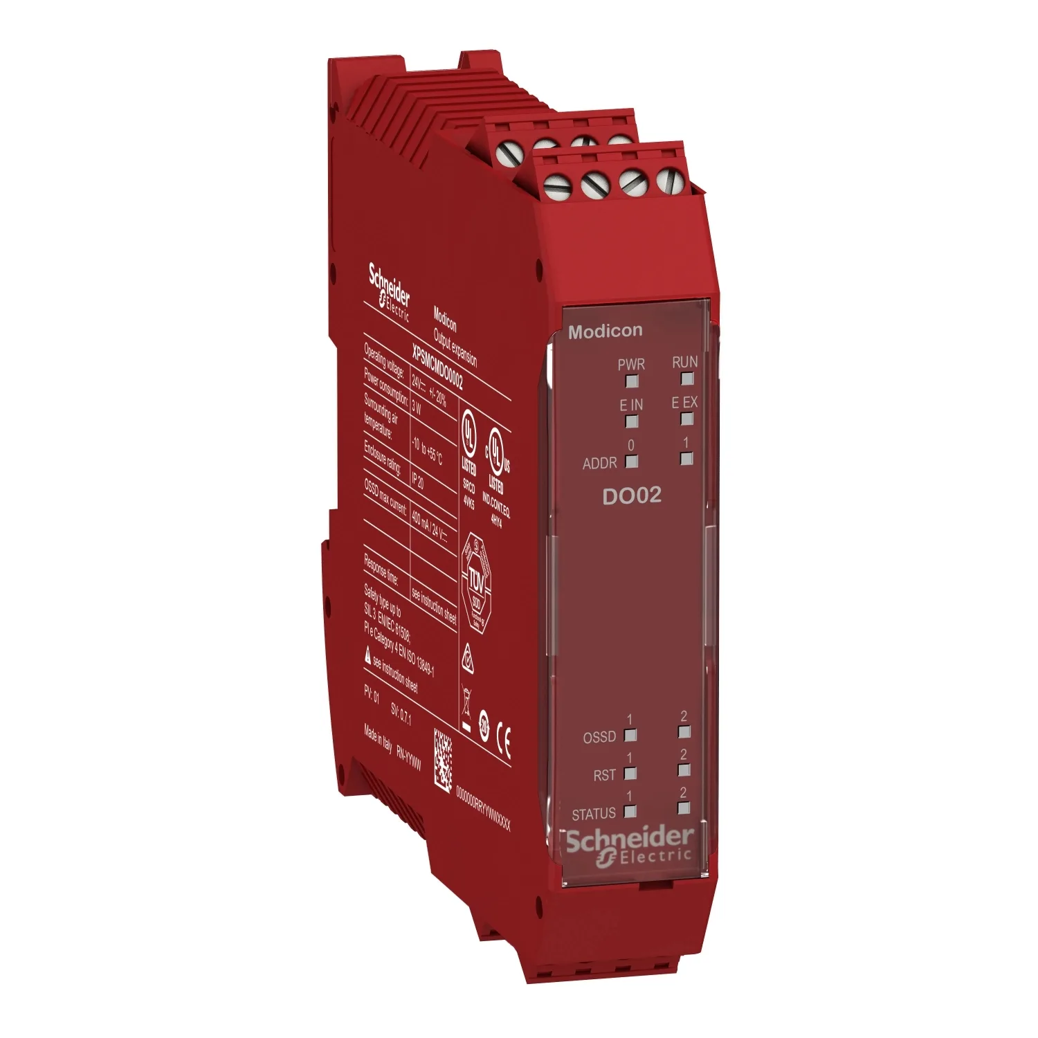Schneider XPSMCMDO0002 - Safety Genişleme Modülü, 2 çift güvenlik çıkışı, 24V DC