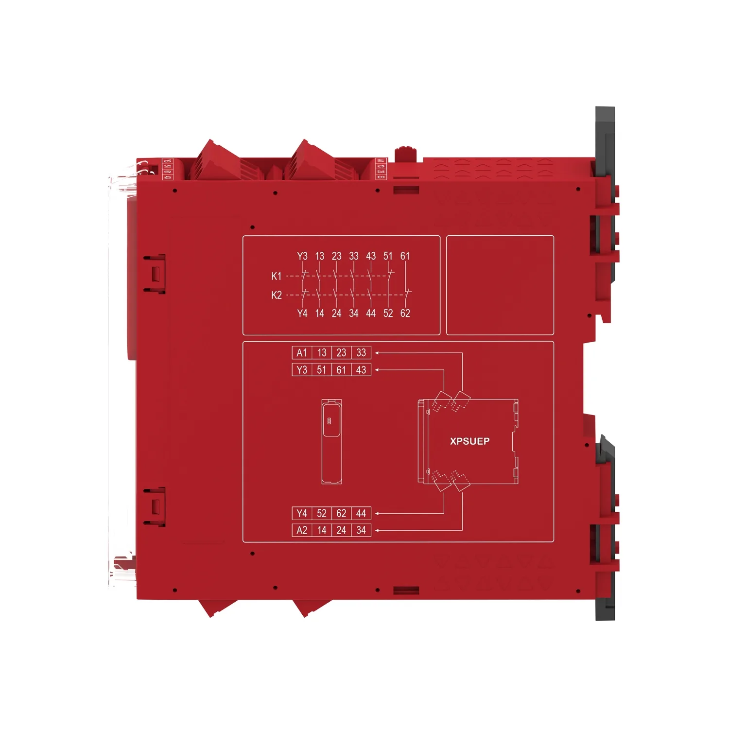 XPSUEP14AP - Safety Genişleme Modülü, 4NA + 2 NK (tek), 24V AC/DC - 3